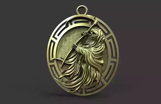 Grim reaper pendant 3D print model