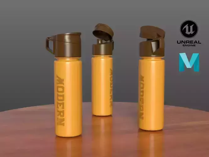 Water Bottle Free low-poly 3D model