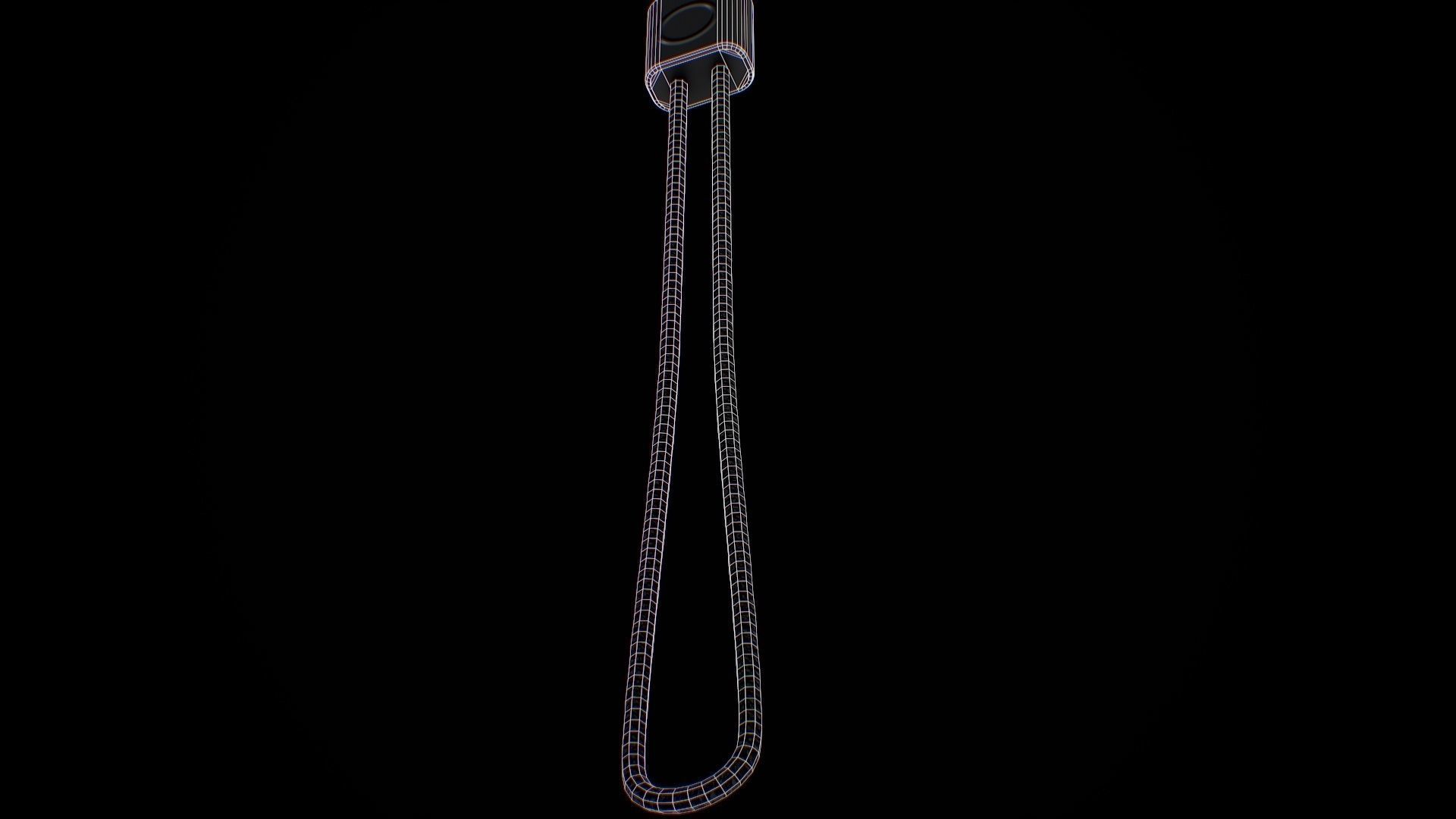 Stopwatch digital thermometer with cord Low-poly 3D model_26