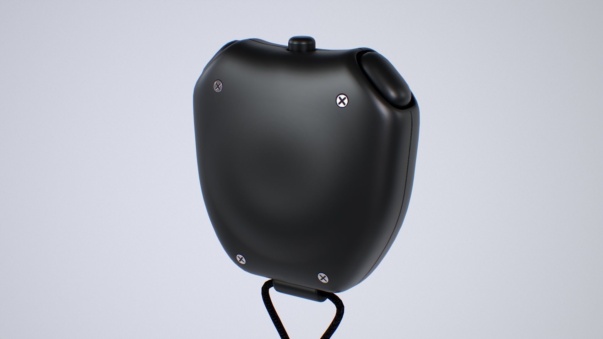 Stopwatch digital thermometer with cord Low-poly 3D model_11