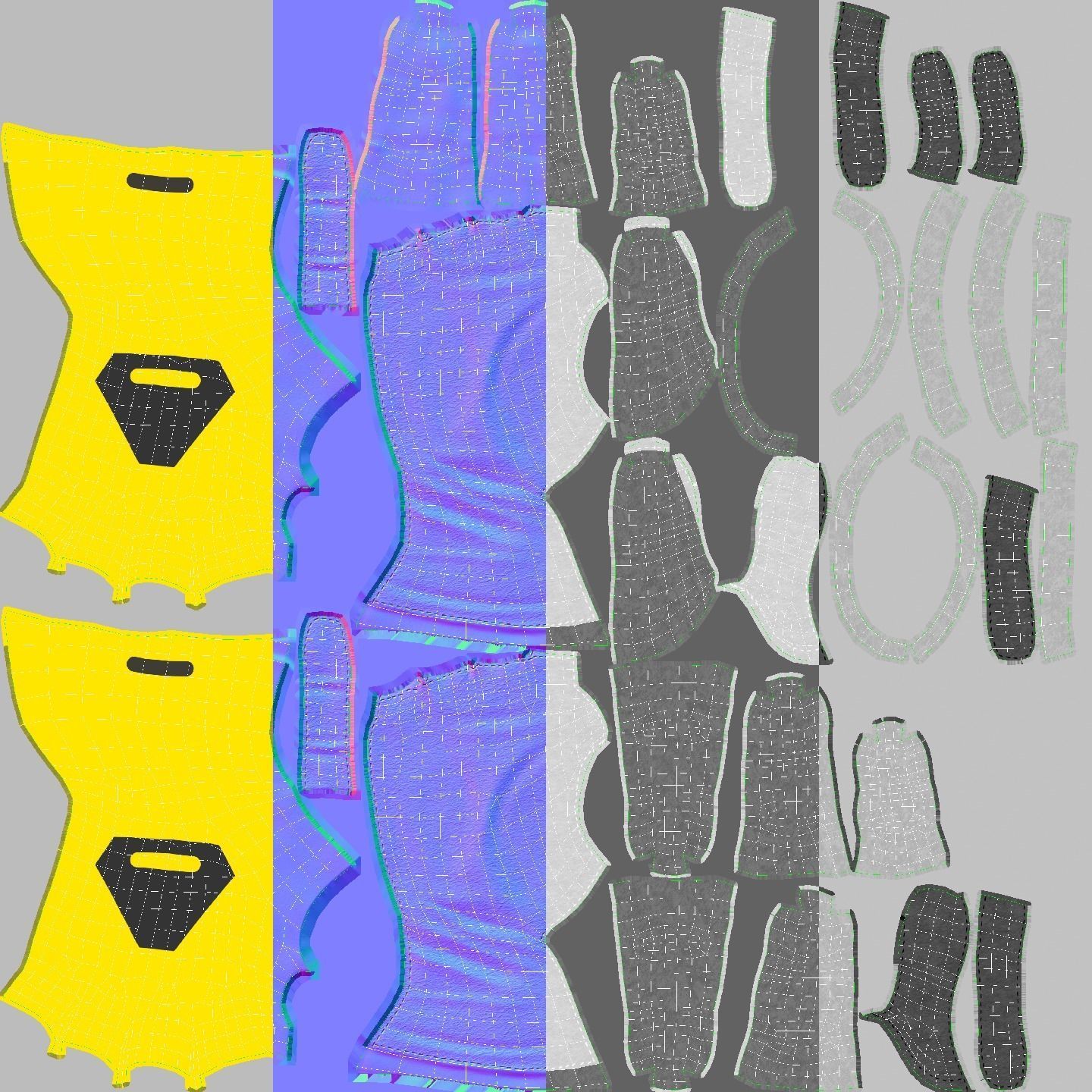 Builder construction worker Low-poly 3D model_32