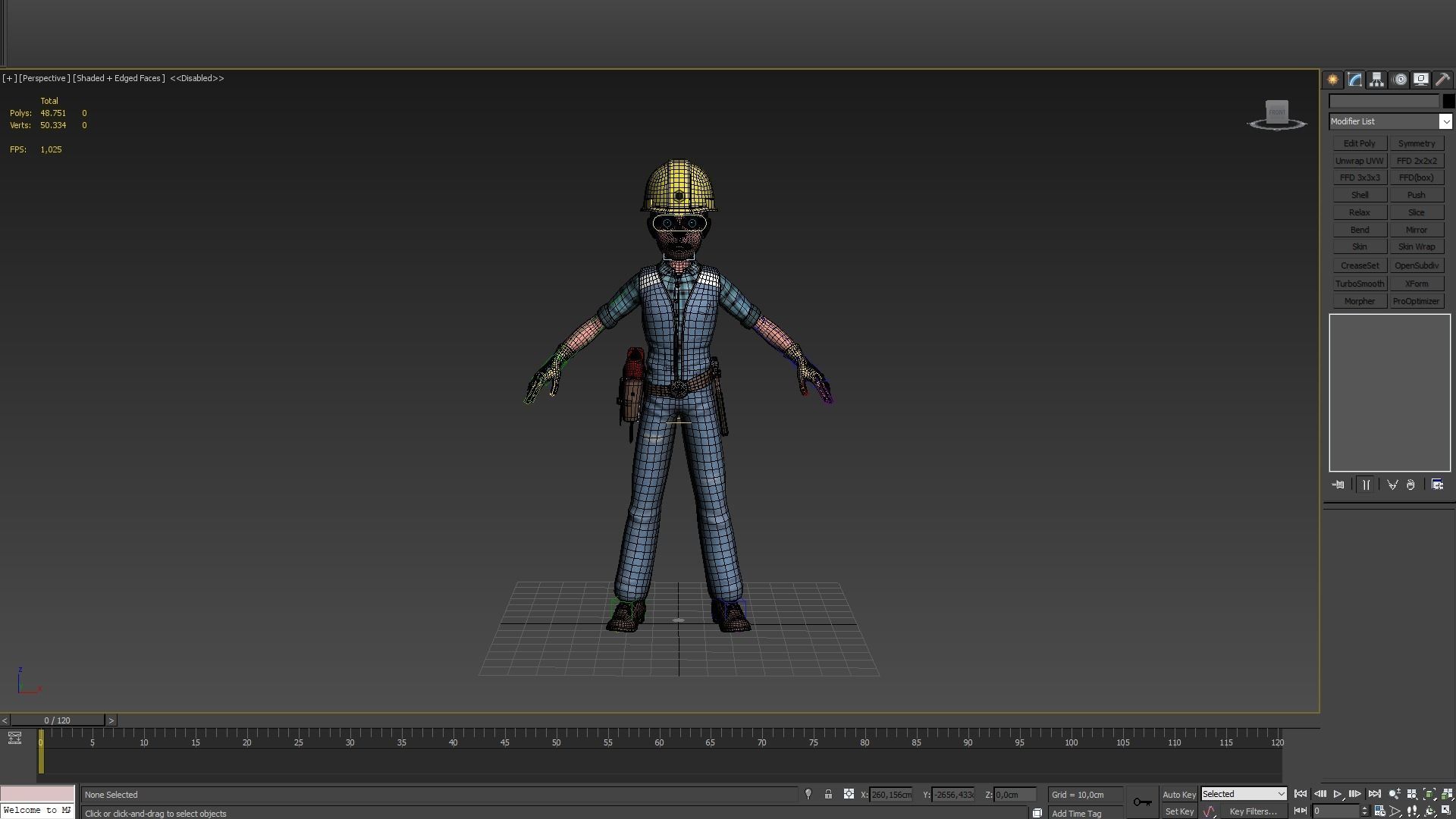 Builder construction worker Low-poly 3D model_22