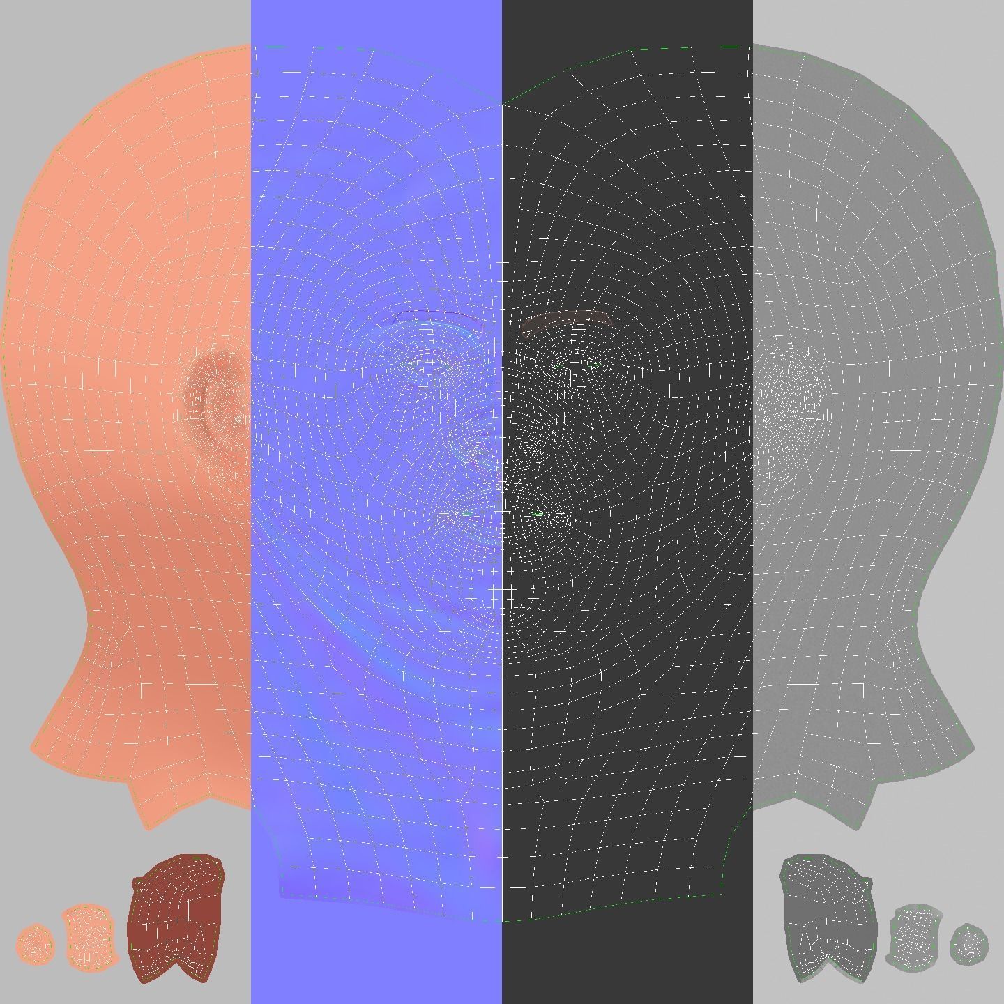 Builder construction worker Low-poly 3D model_28