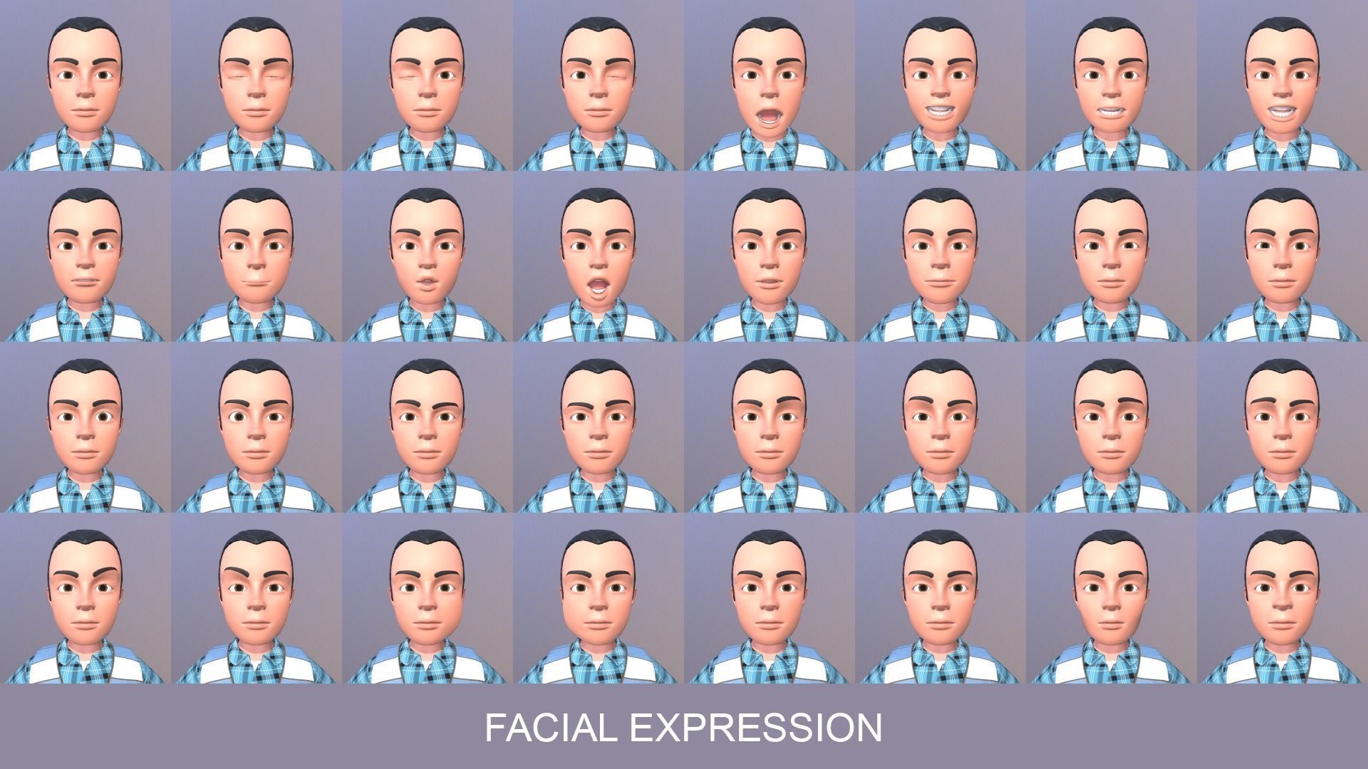 Builder construction worker Low-poly 3D model_26