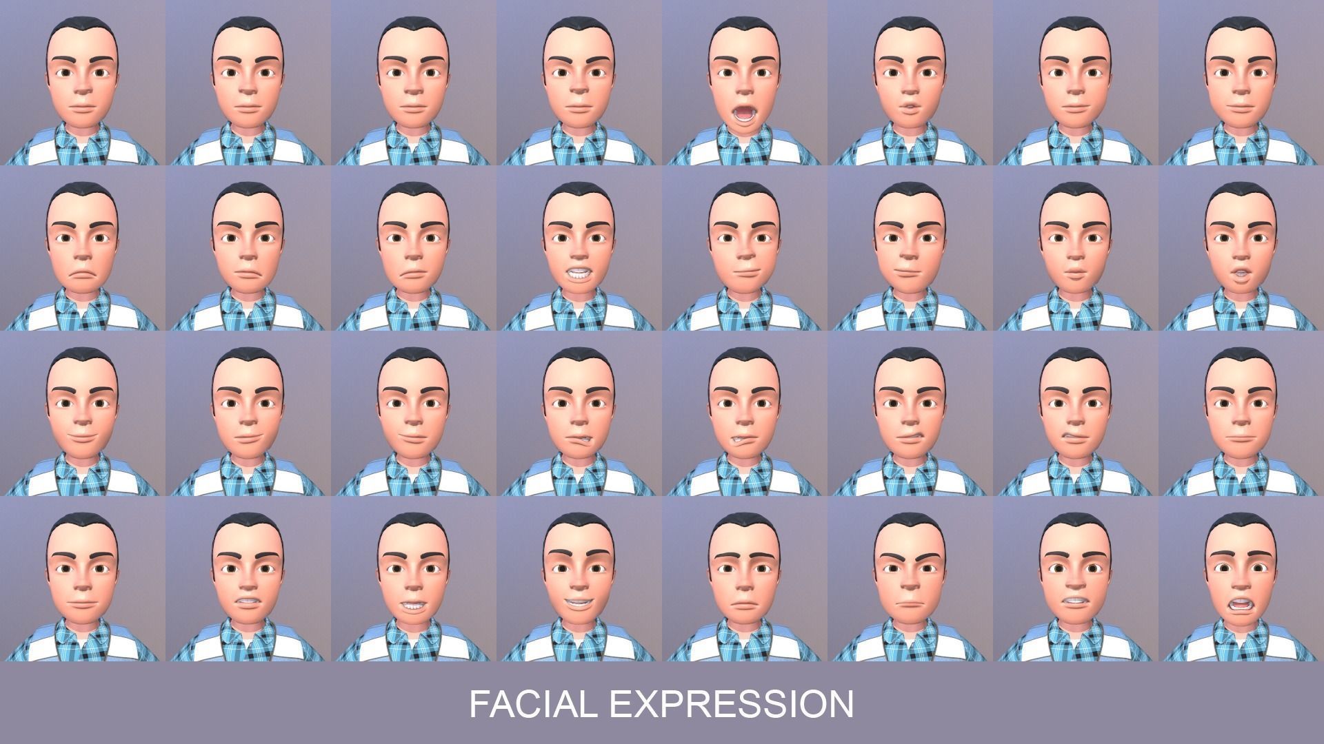 Builder construction worker Low-poly 3D model_27