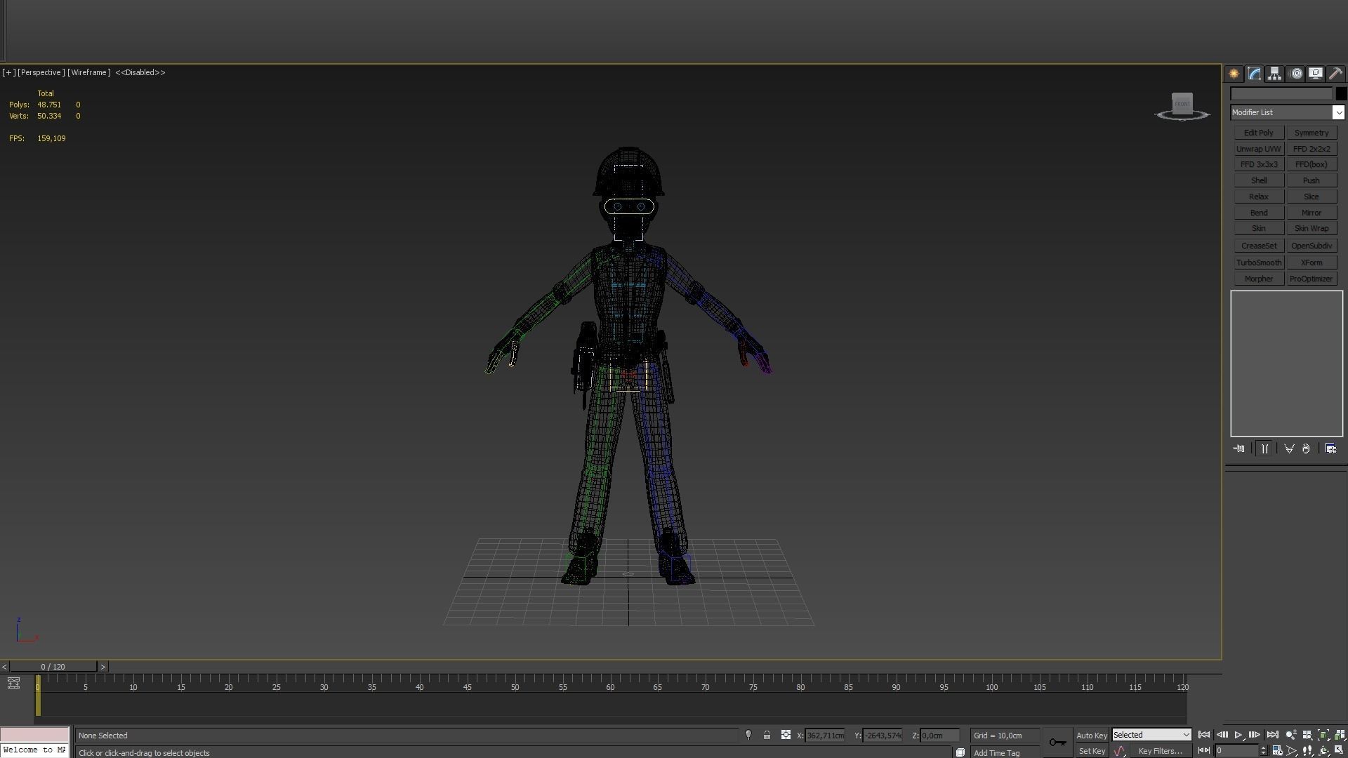 Builder construction worker Low-poly 3D model_23