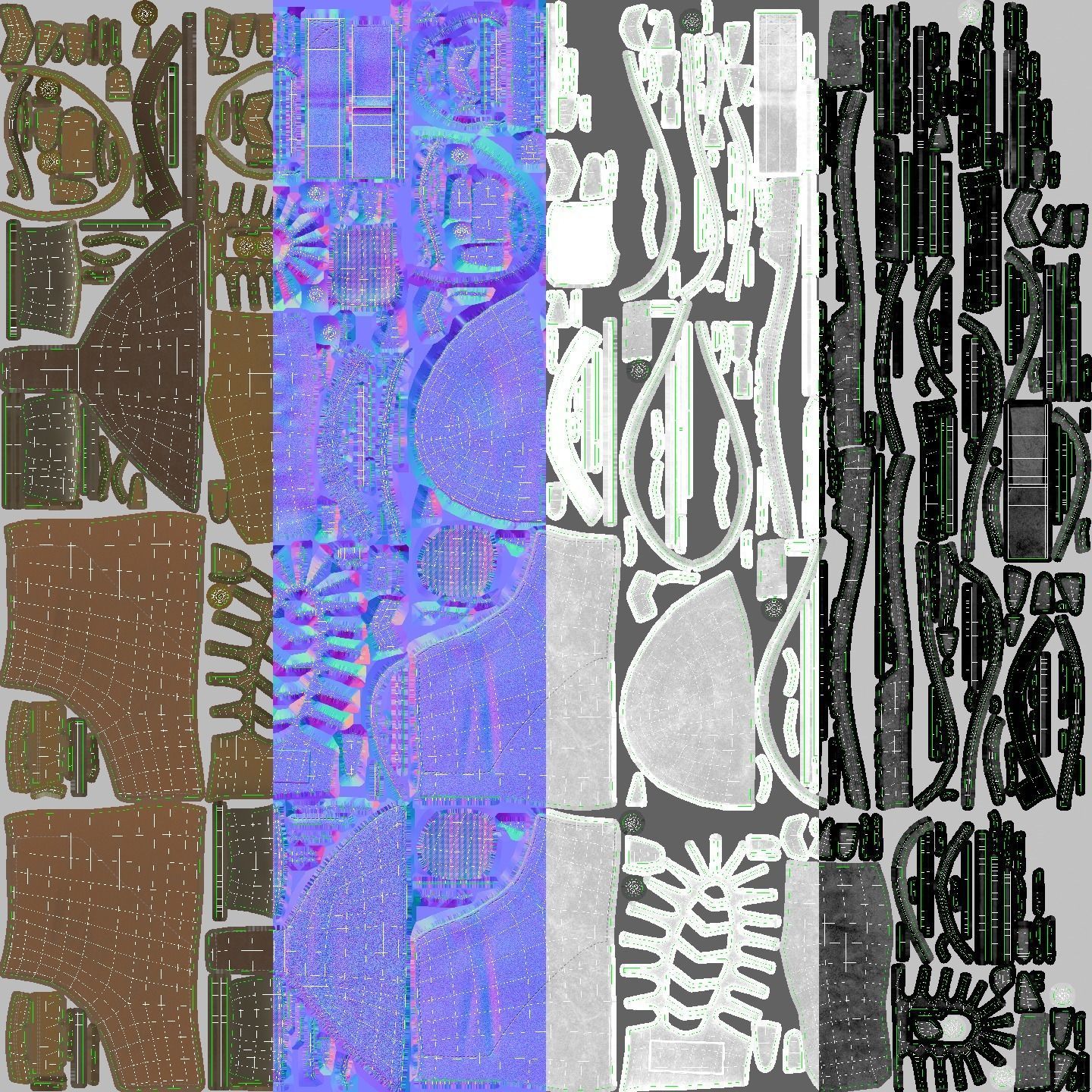 Builder construction worker Low-poly 3D model_31