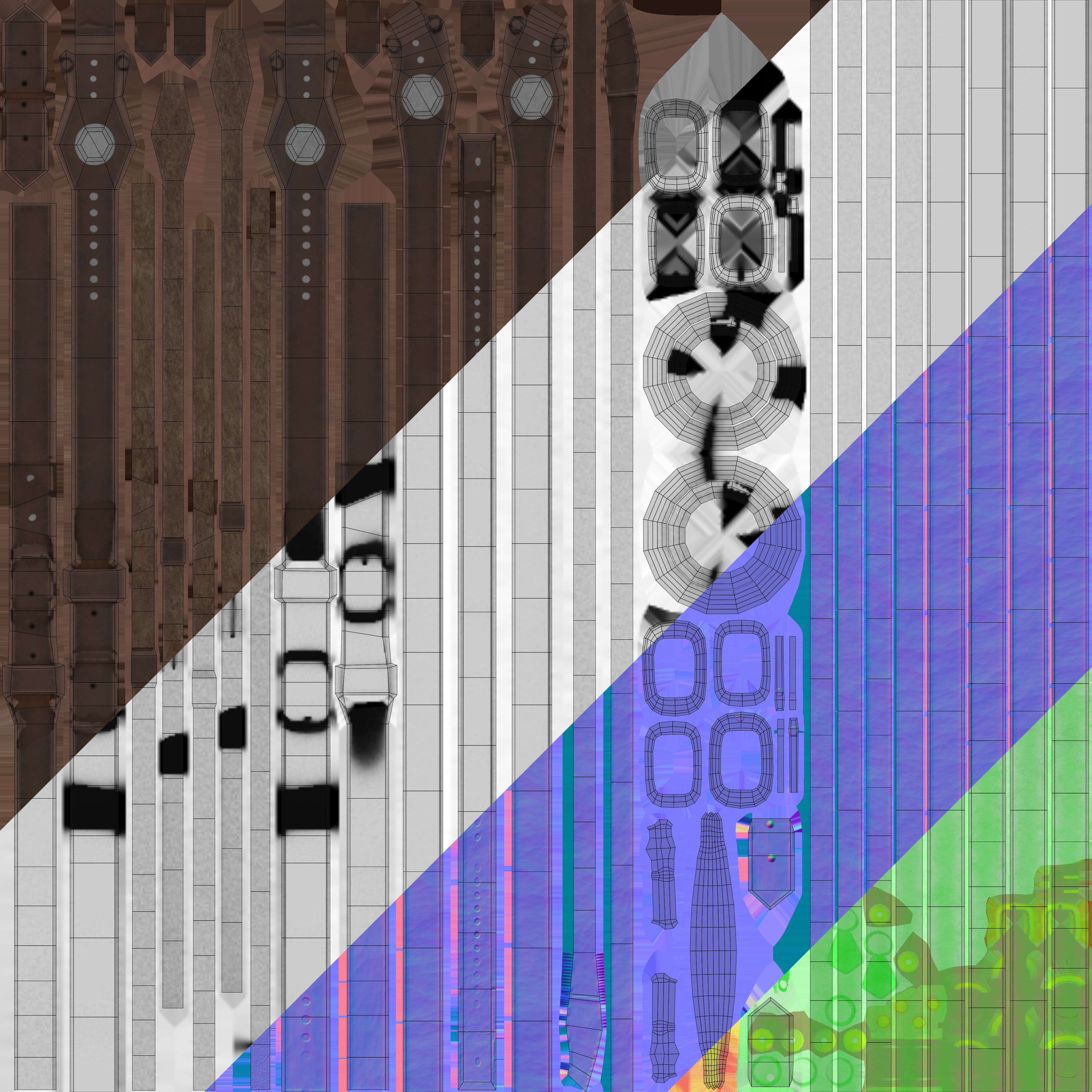 Horse Herd - Low poly animated game-ready Horse and  control rig Low-poly 3D model_8