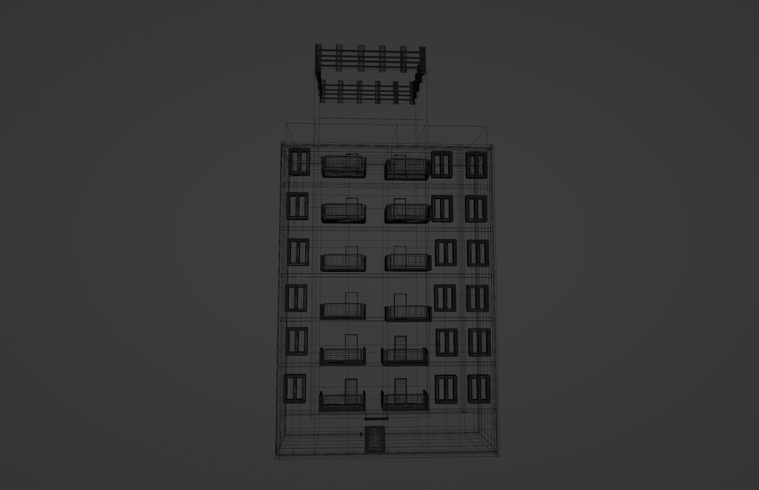 Monolithic multi-storey building 3D model_1