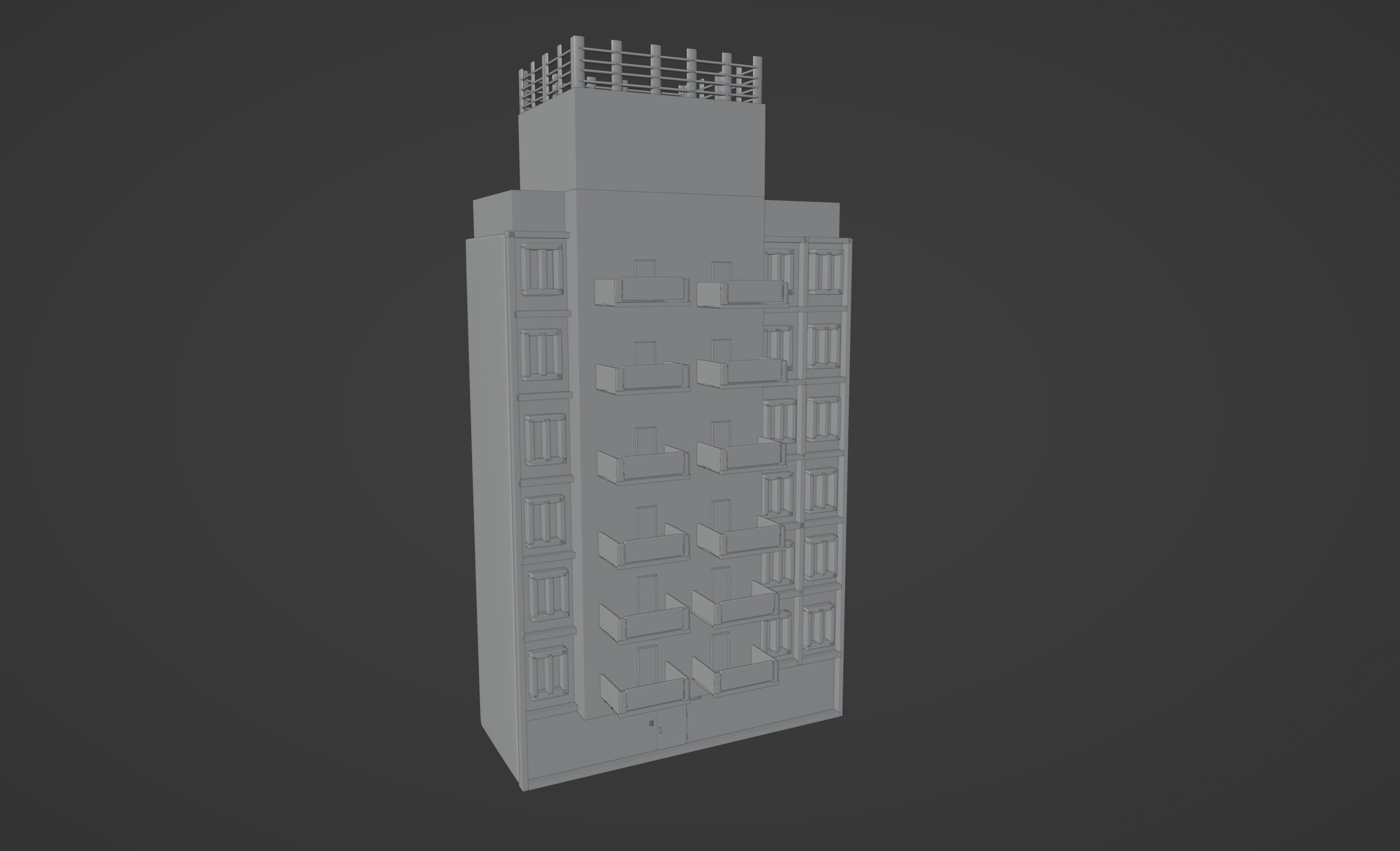 Monolithic multi-storey building 3D model_2