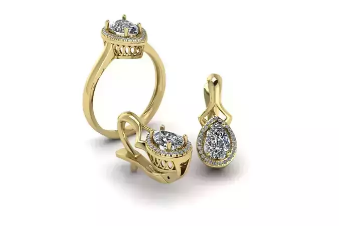 ring and earrings