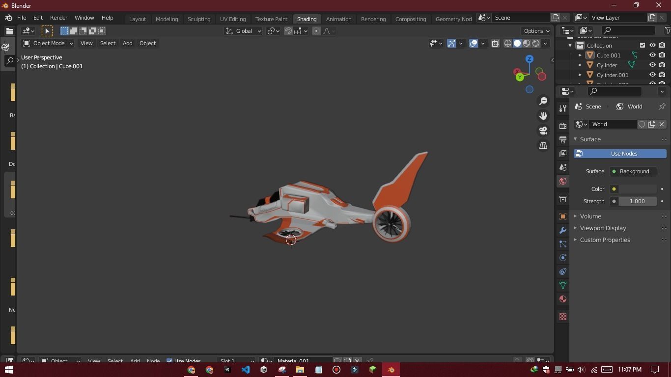 sci- fi spaceship LowPoly Low-poly 3D model_8
