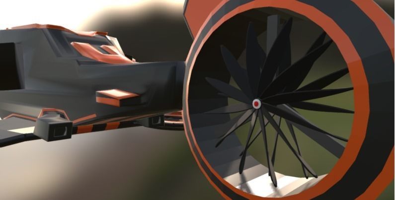 sci- fi spaceship LowPoly Low-poly 3D model_20