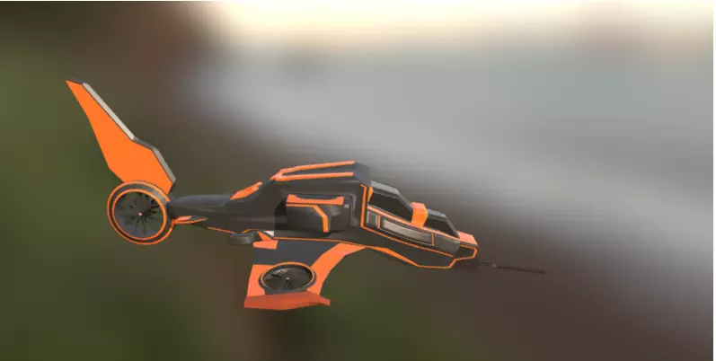 sci- fi spaceship LowPoly Low-poly 3D model_0