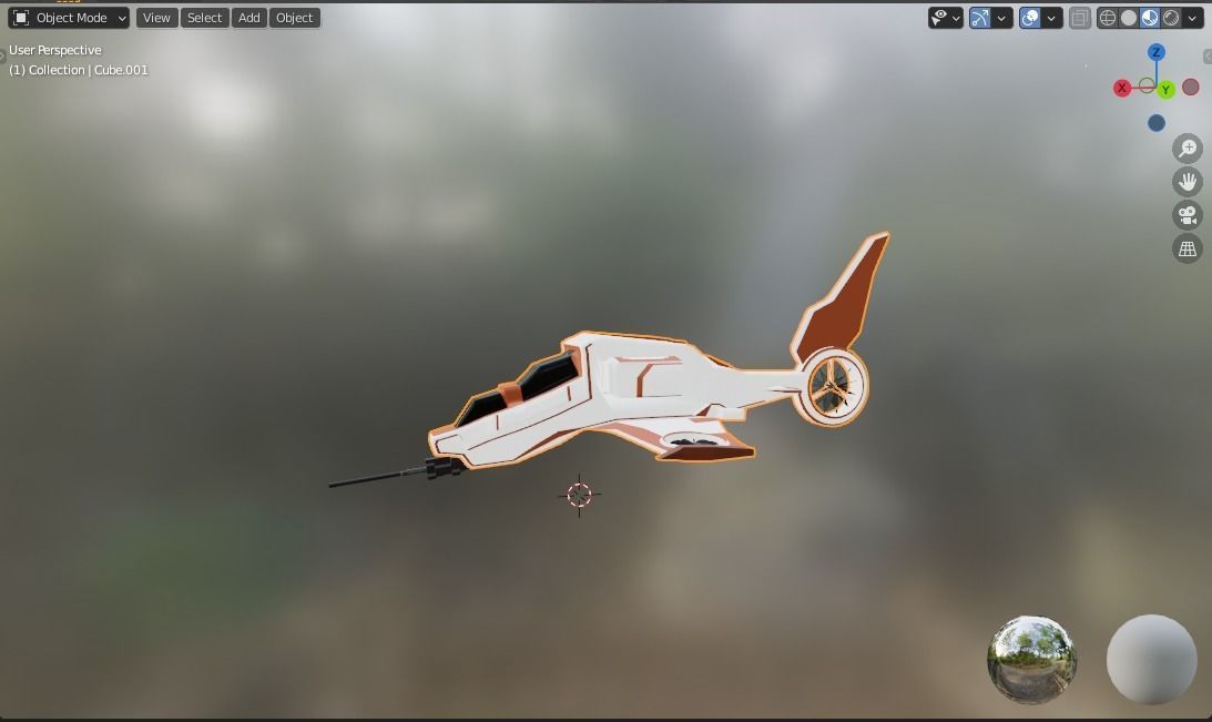 sci- fi spaceship LowPoly Low-poly 3D model_4