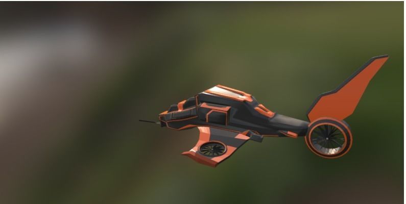 sci- fi spaceship LowPoly Low-poly 3D model_6