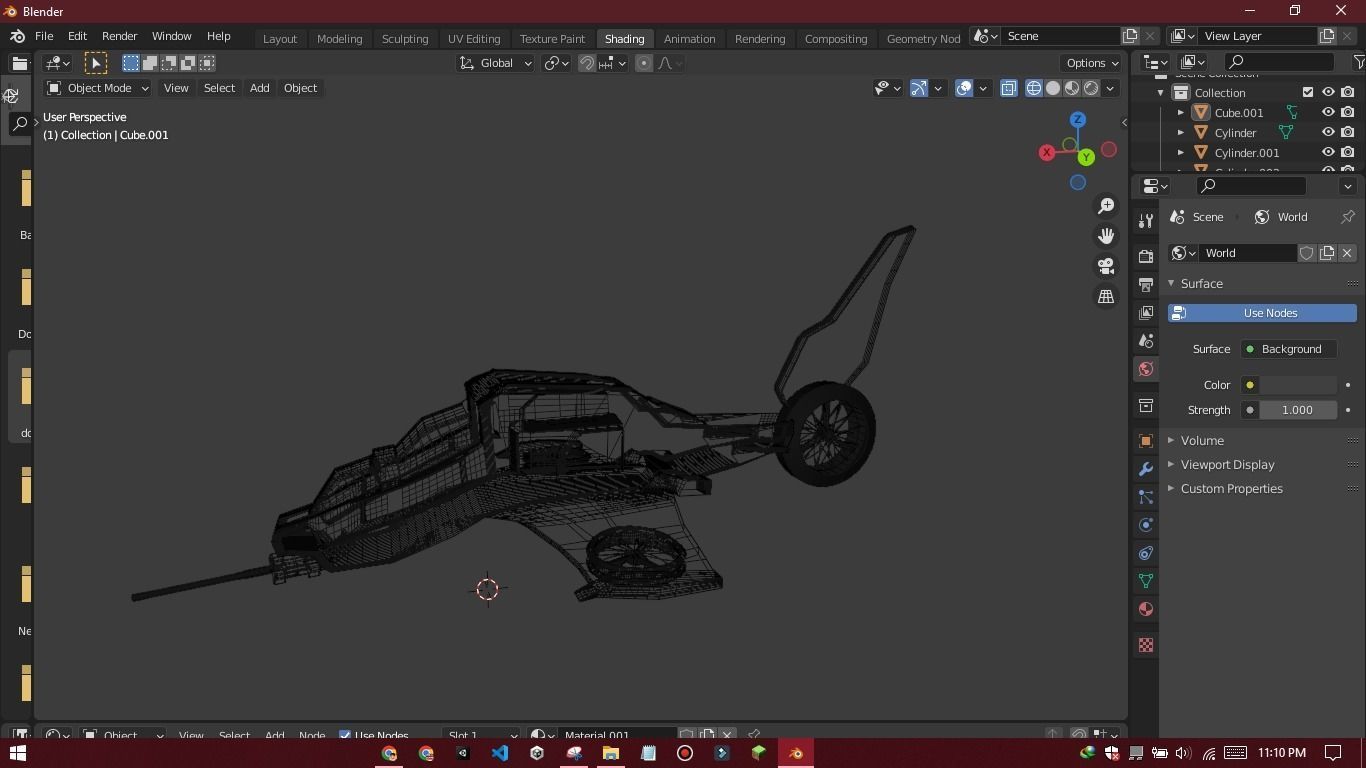 sci- fi spaceship LowPoly Low-poly 3D model_9