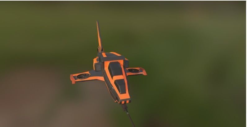 sci- fi spaceship LowPoly Low-poly 3D model_3