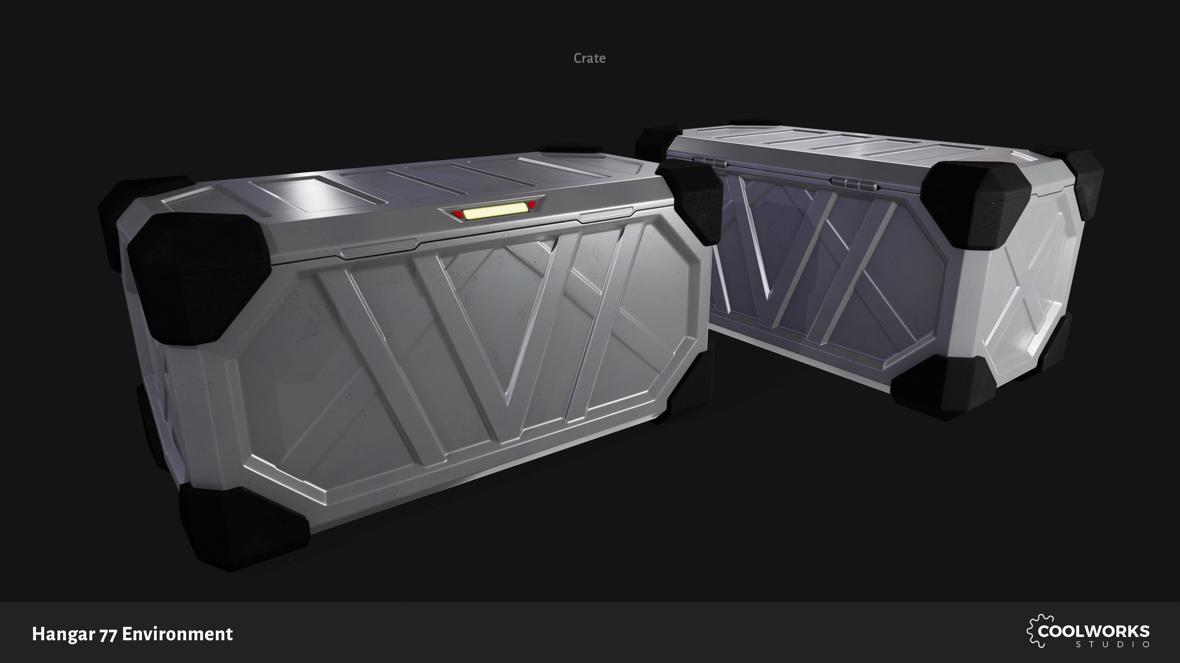 Hangar 77 Environment Tileset Low-poly 3D model_18