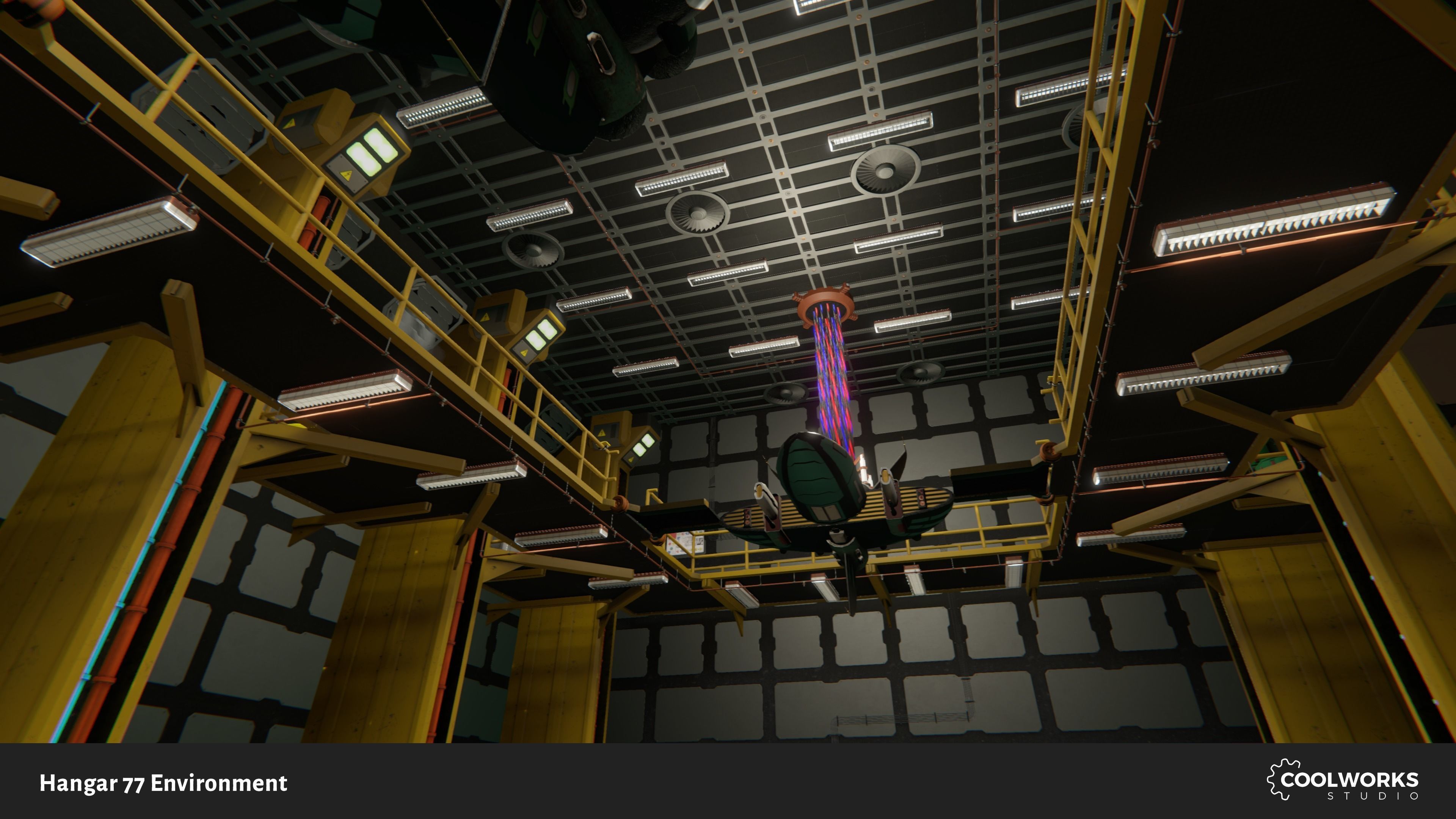 Hangar 77 Environment Tileset Low-poly 3D model_3