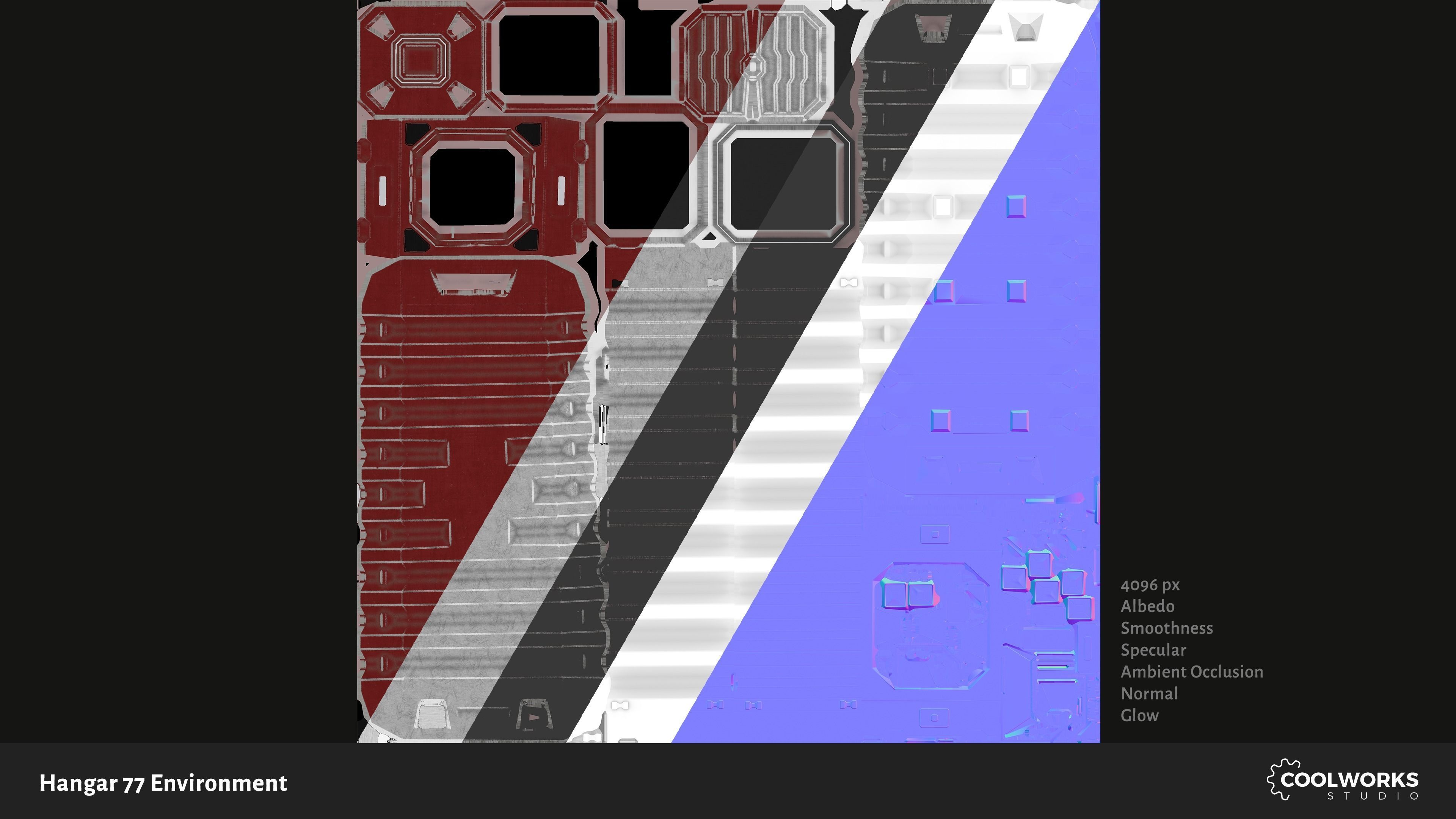 Hangar 77 Environment Tileset Low-poly 3D model_23