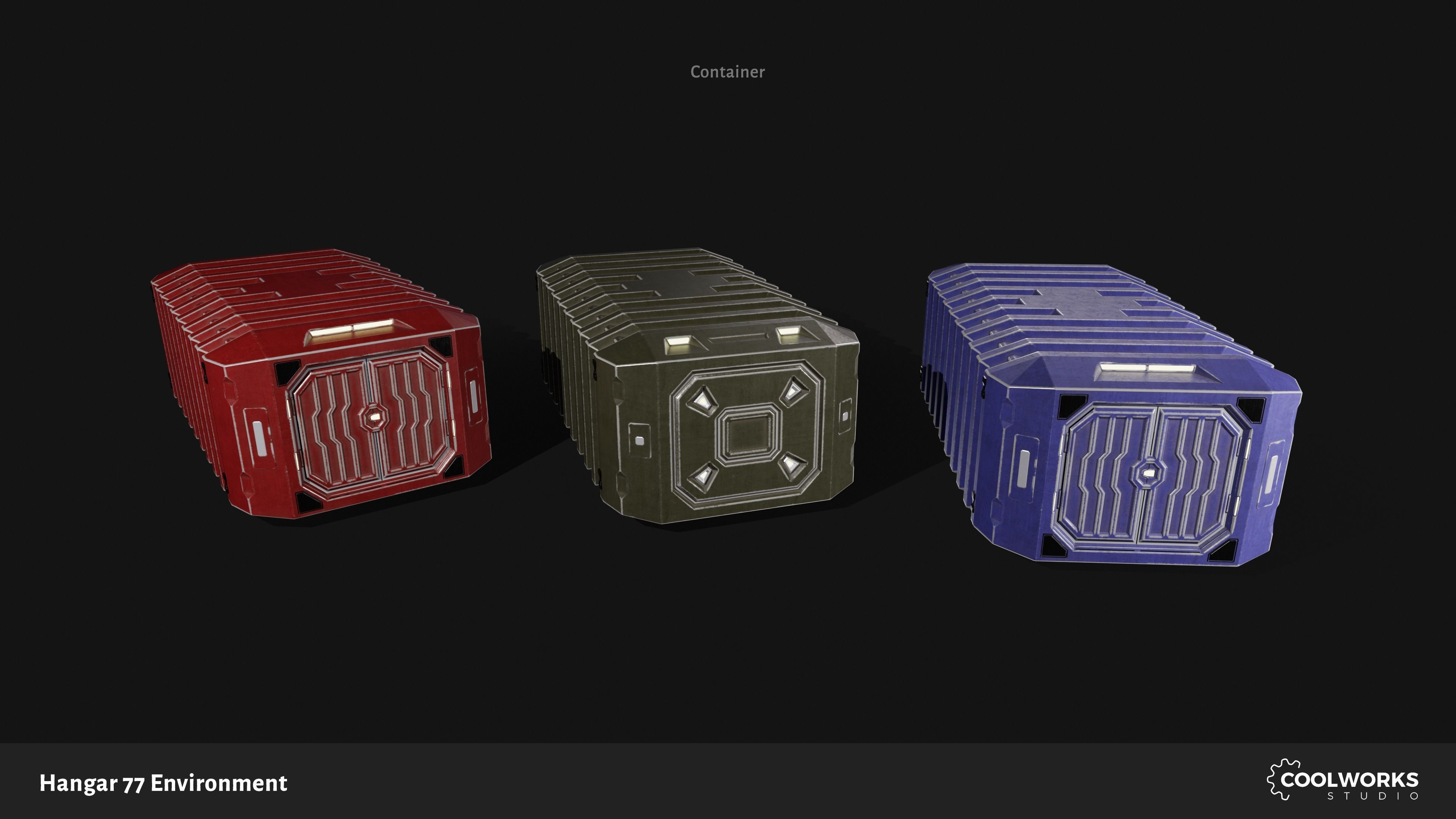 Hangar 77 Environment Tileset Low-poly 3D model_21