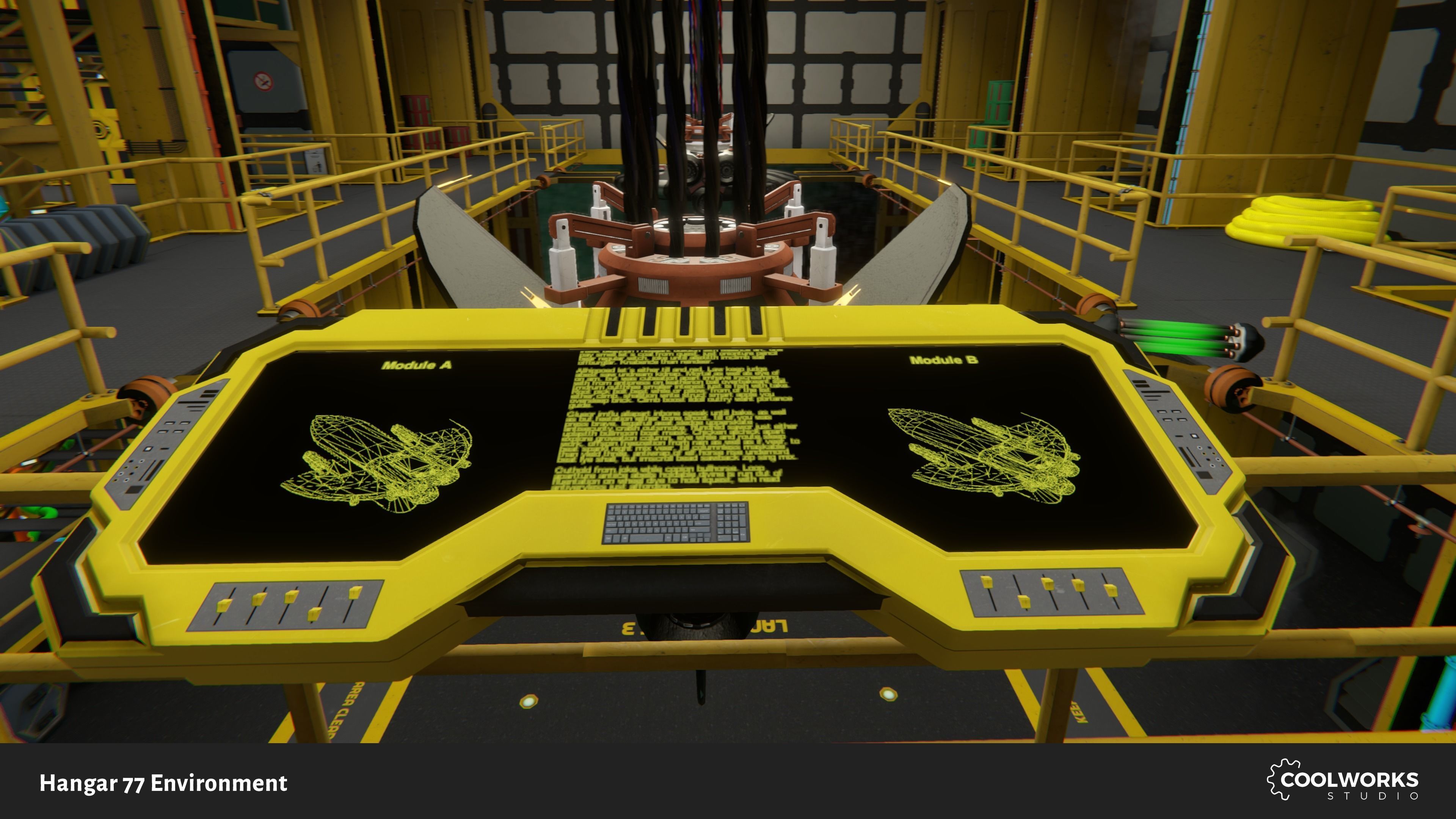 Hangar 77 Environment Tileset Low-poly 3D model_8