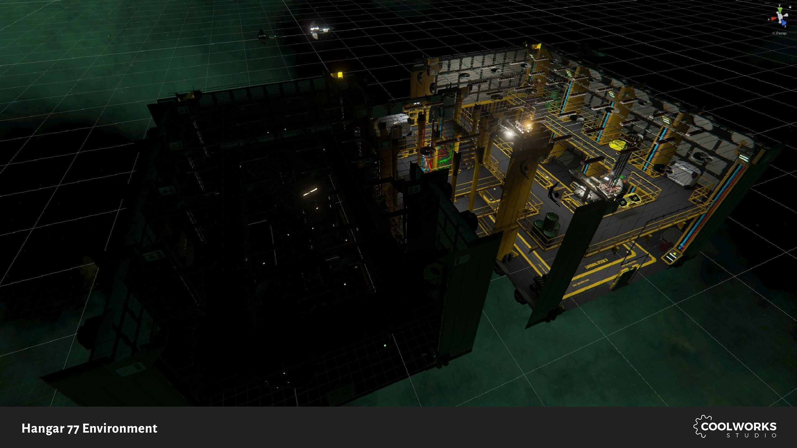 Hangar 77 Environment Tileset Low-poly 3D model_14