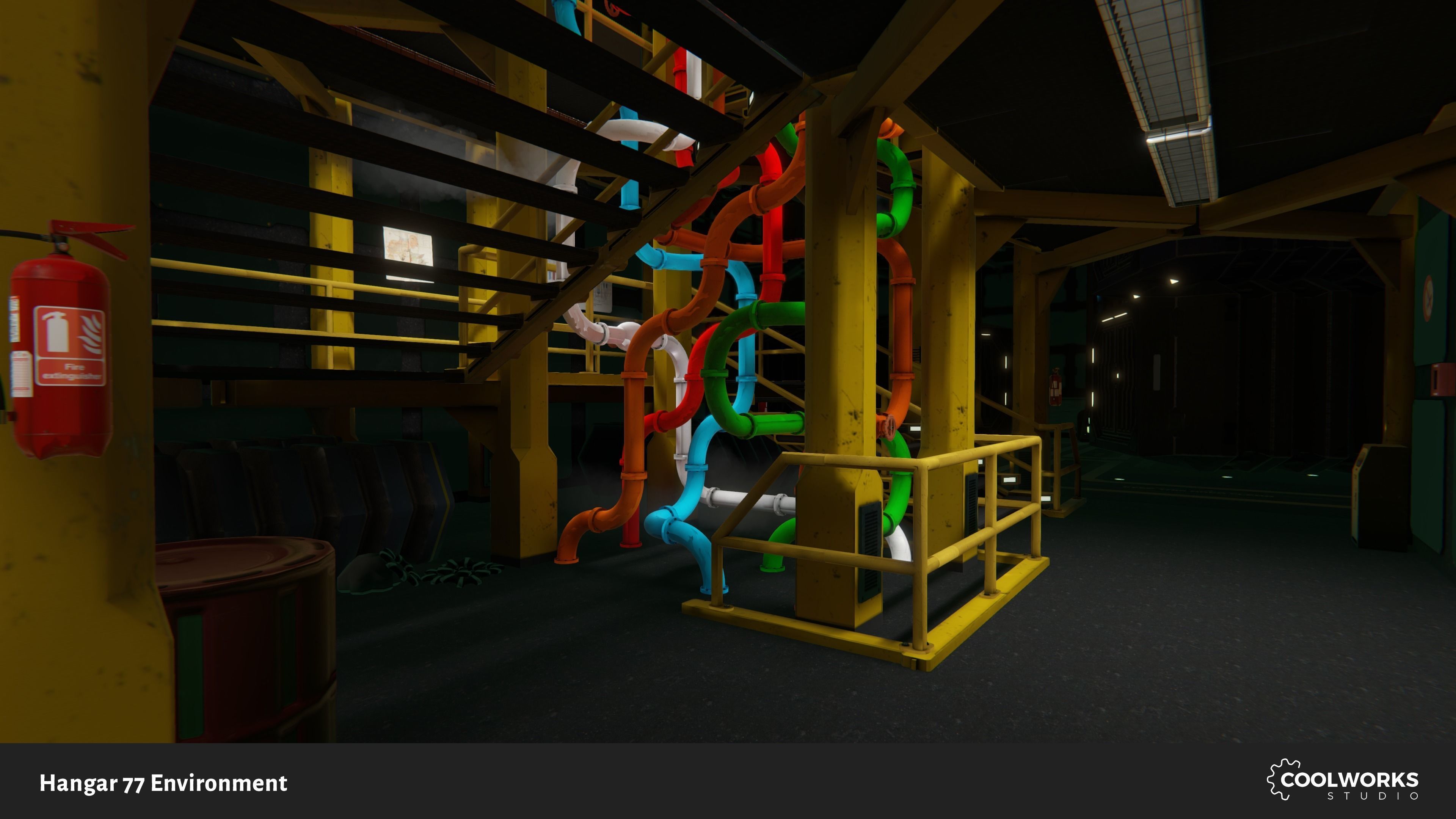 Hangar 77 Environment Tileset Low-poly 3D model_4