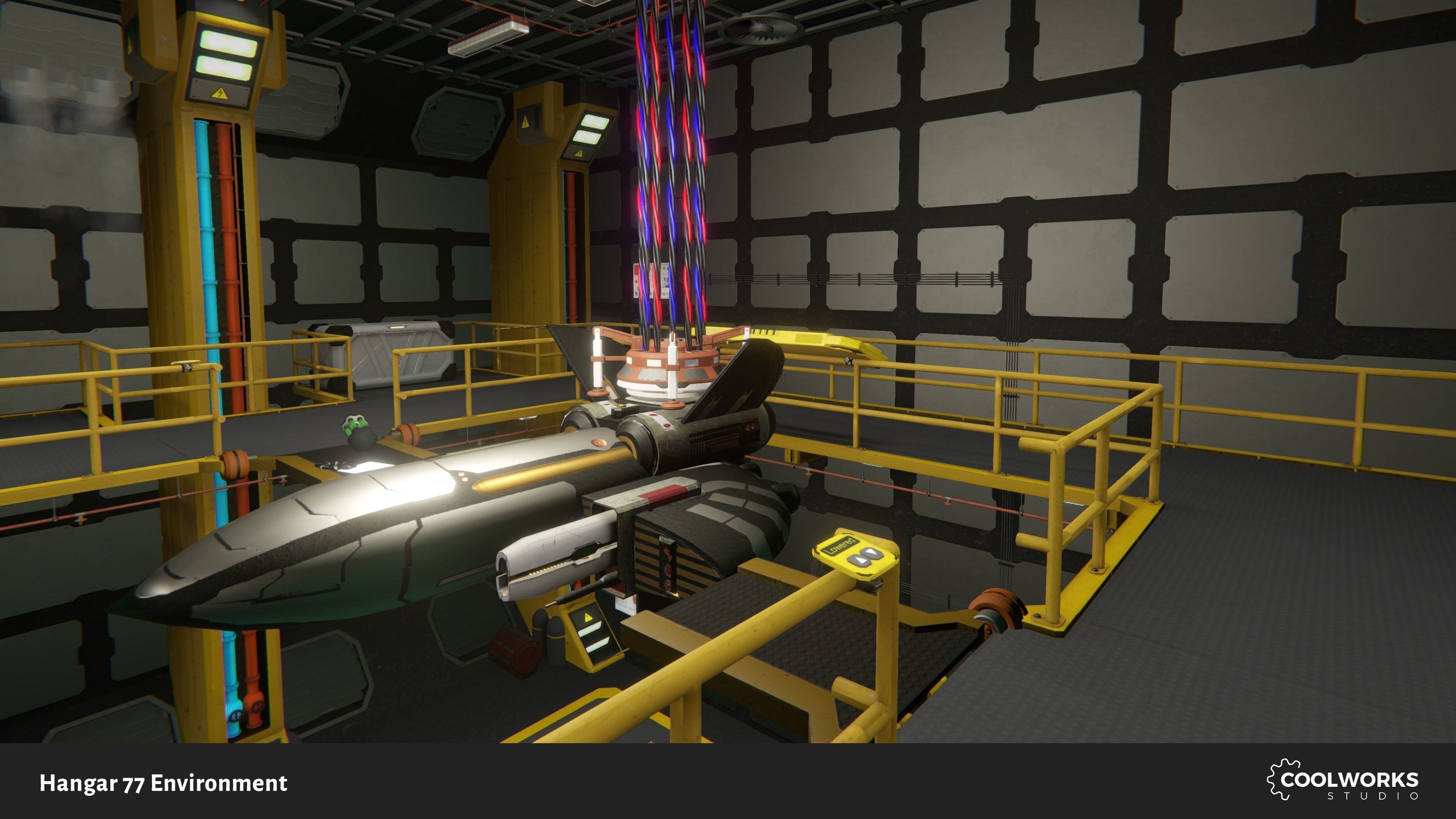 Hangar 77 Environment Tileset Low-poly 3D model_7