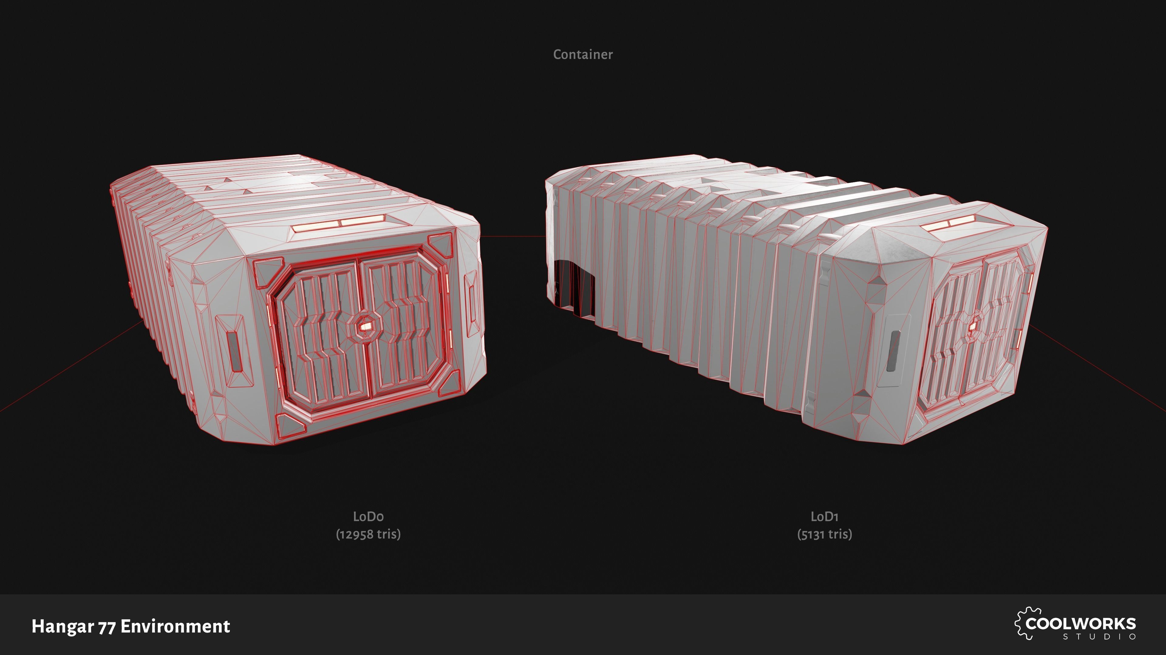 Hangar 77 Environment Tileset Low-poly 3D model_22