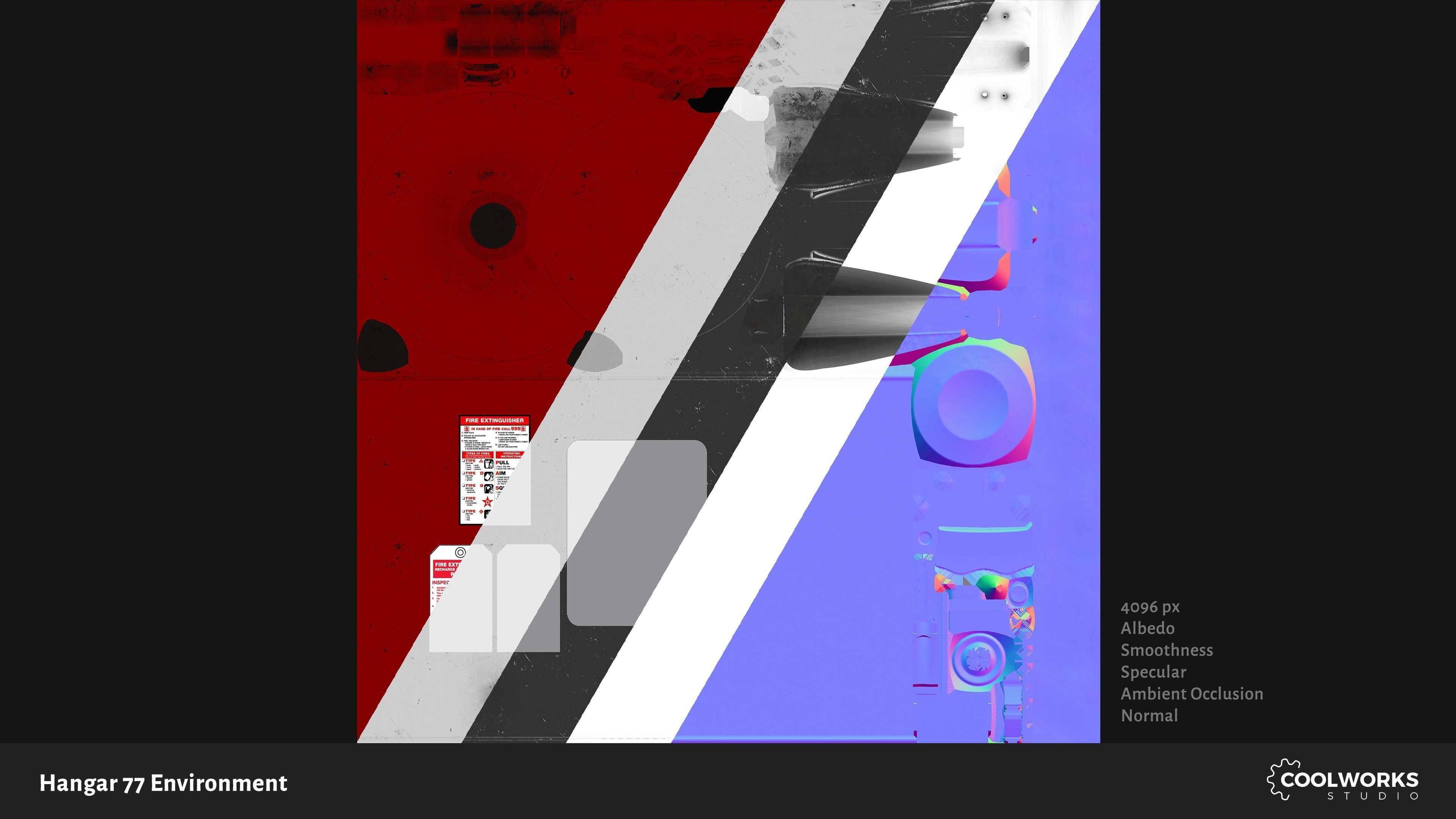 Hangar 77 Environment Tileset Low-poly 3D model_17