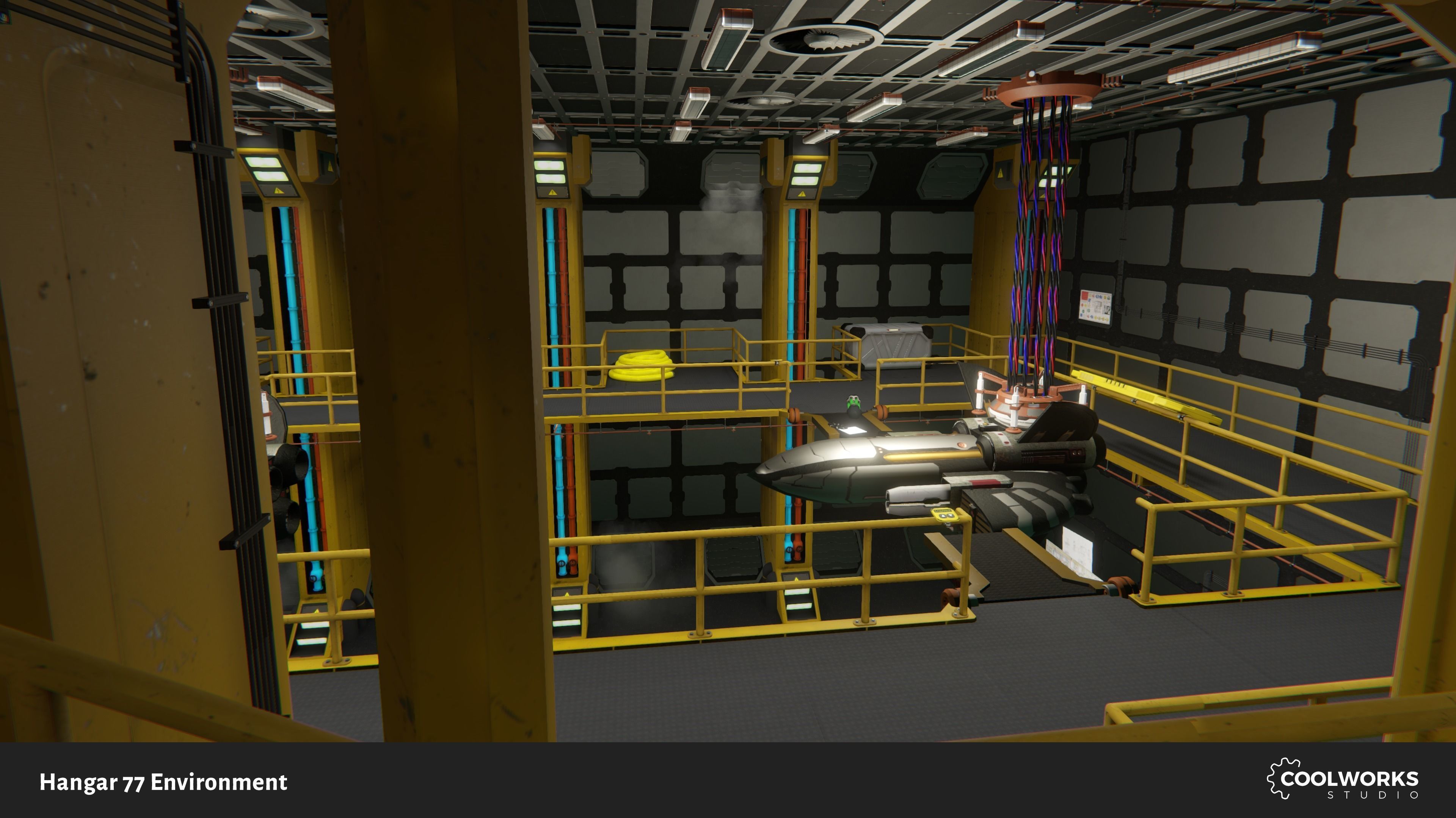 Hangar 77 Environment Tileset Low-poly 3D model_10