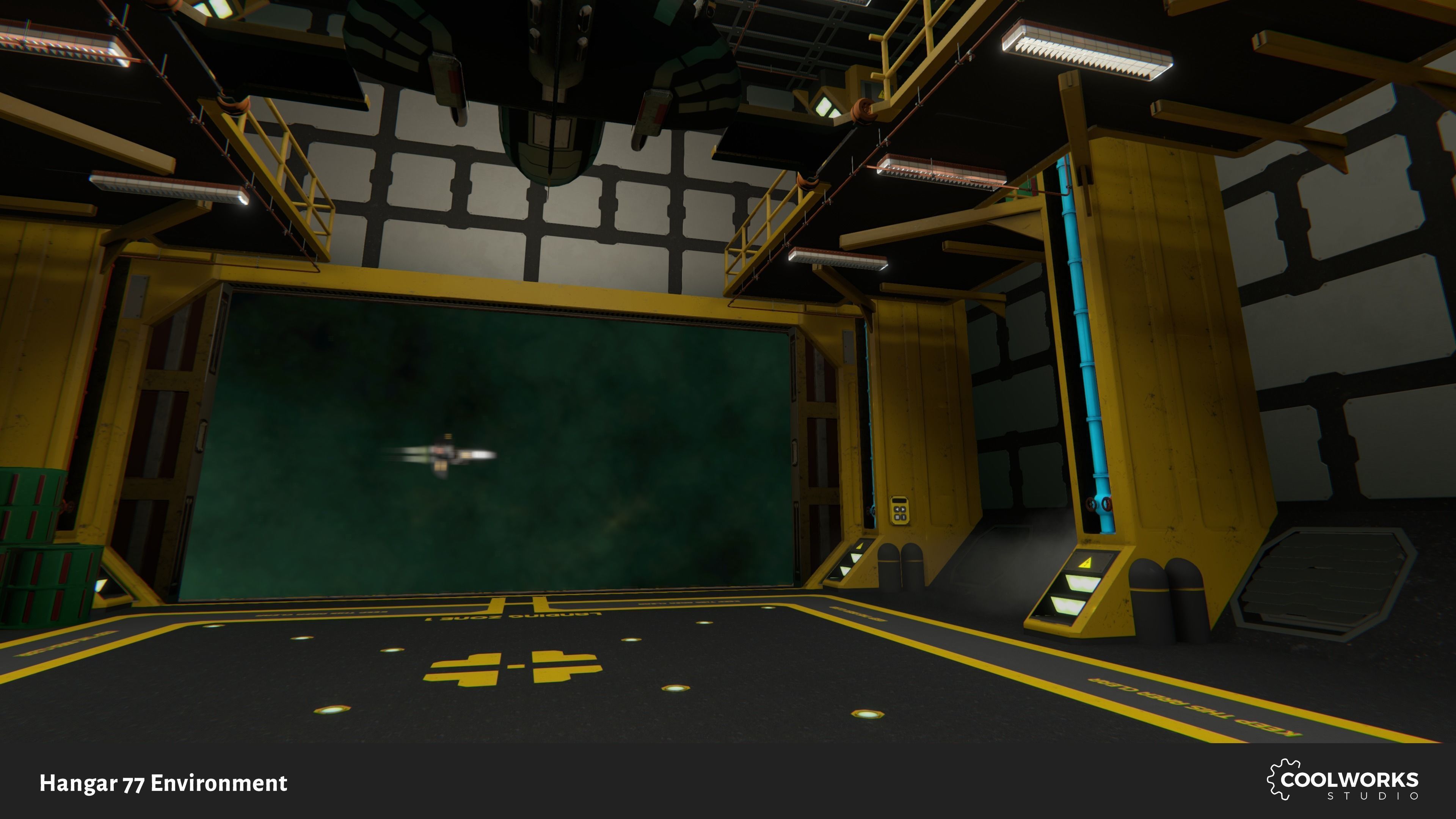 Hangar 77 Environment Tileset Low-poly 3D model_2