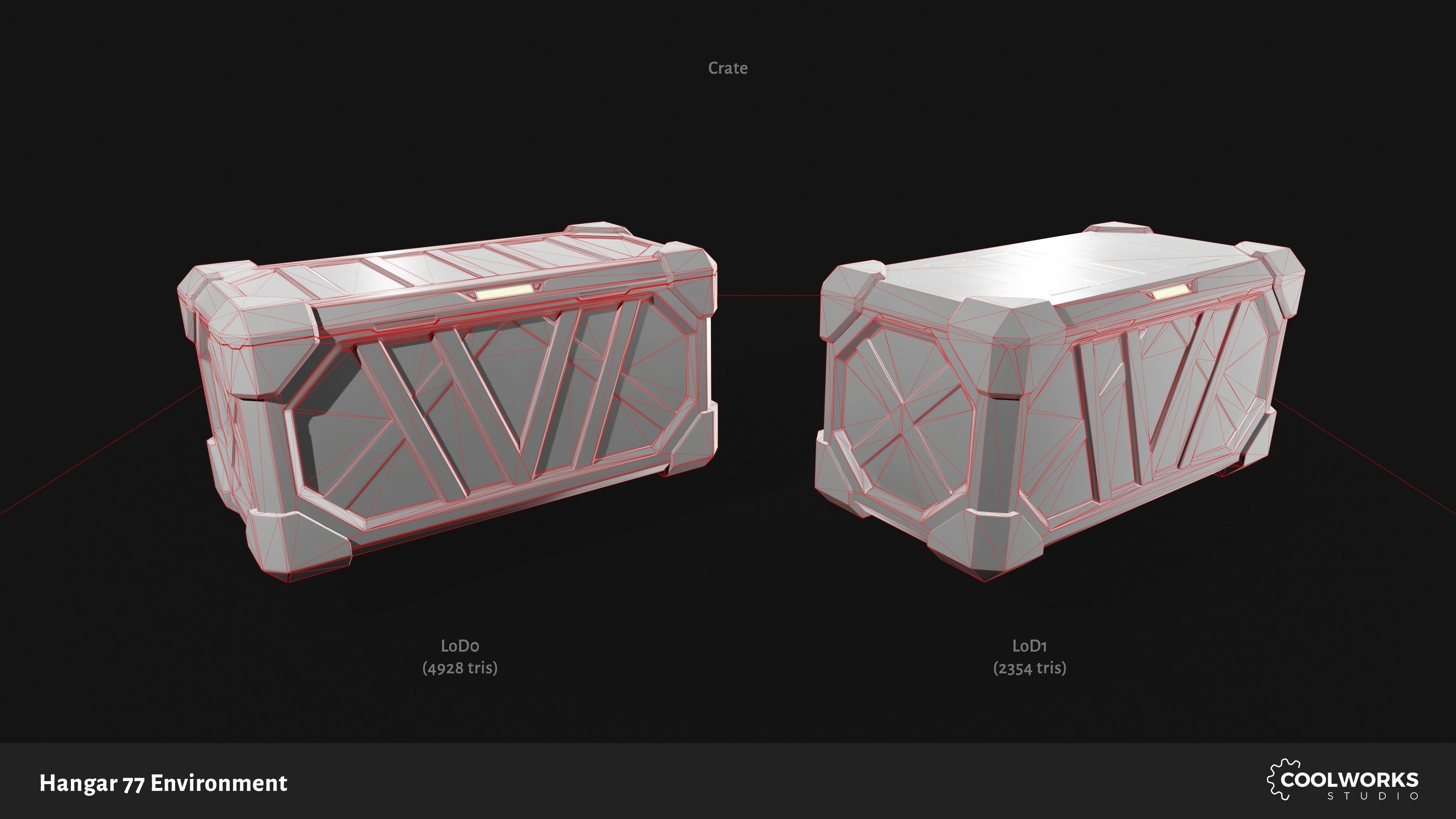 Hangar 77 Environment Tileset Low-poly 3D model_19