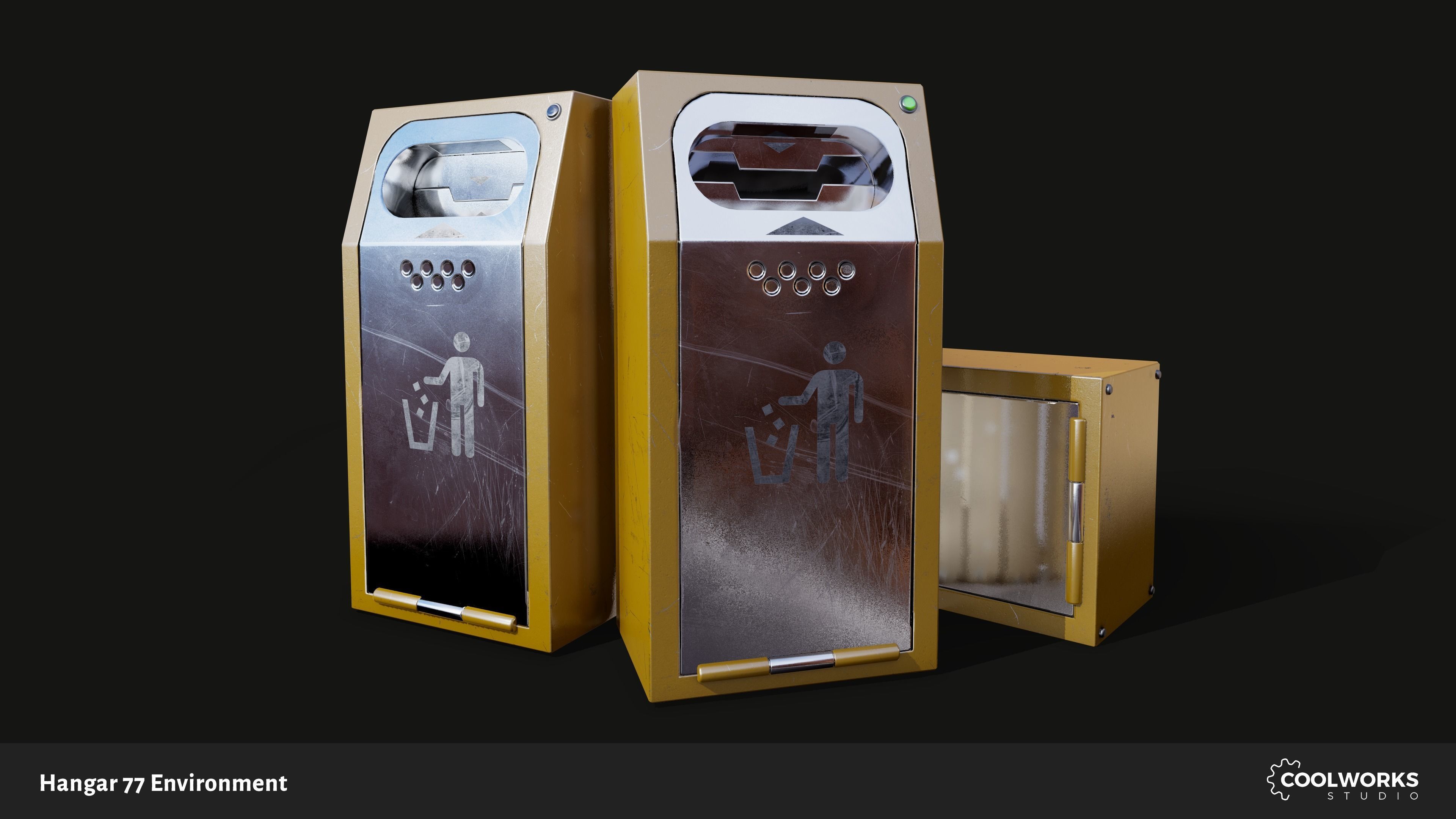 Hangar 77 Environment Tileset Low-poly 3D model_24