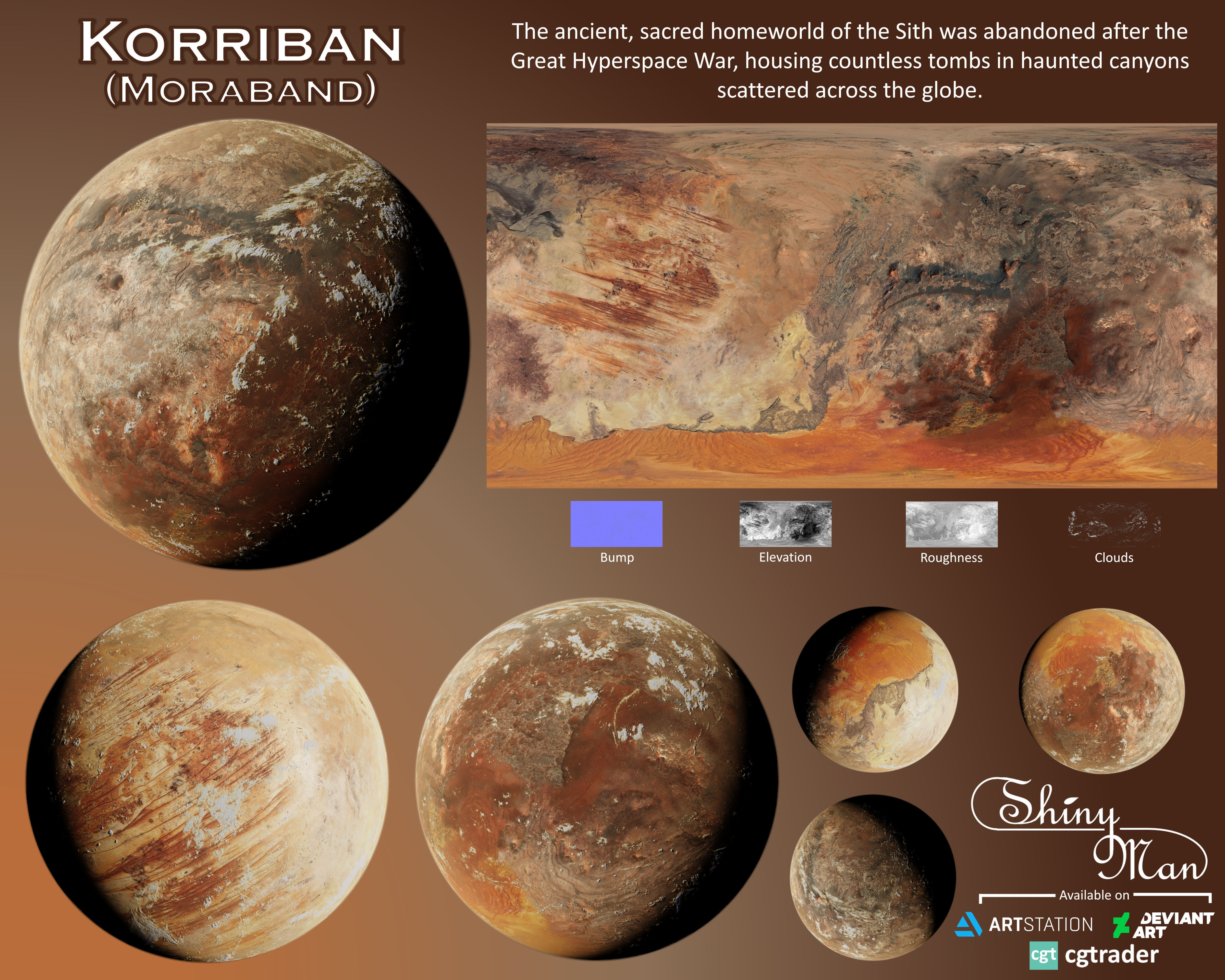 Korriban - 4k Star Wars Planet Texture Free 3D model_1