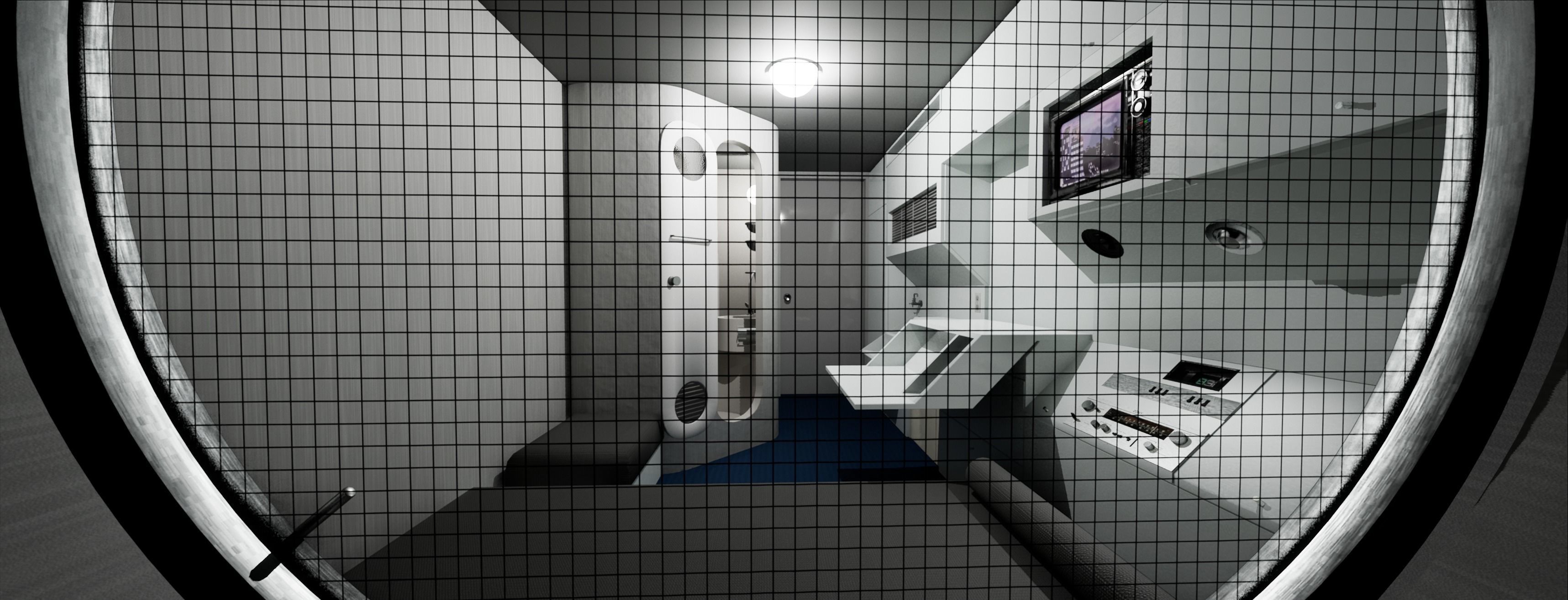 Nakagin Capsule Tower Room  Low-poly 3D model_3