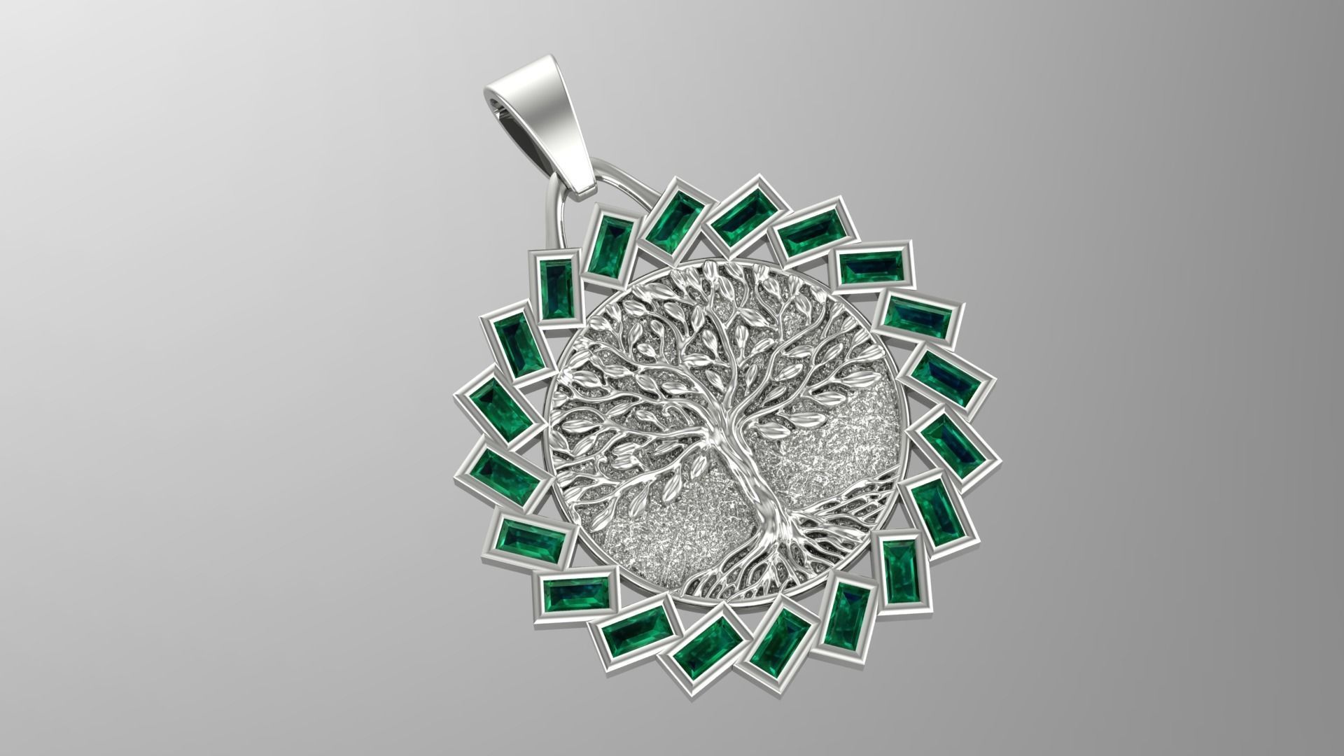 Tree of Life Baguette Stone 3D print model_1