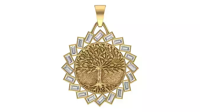 Tree of Life Baguette Stone 3D print model