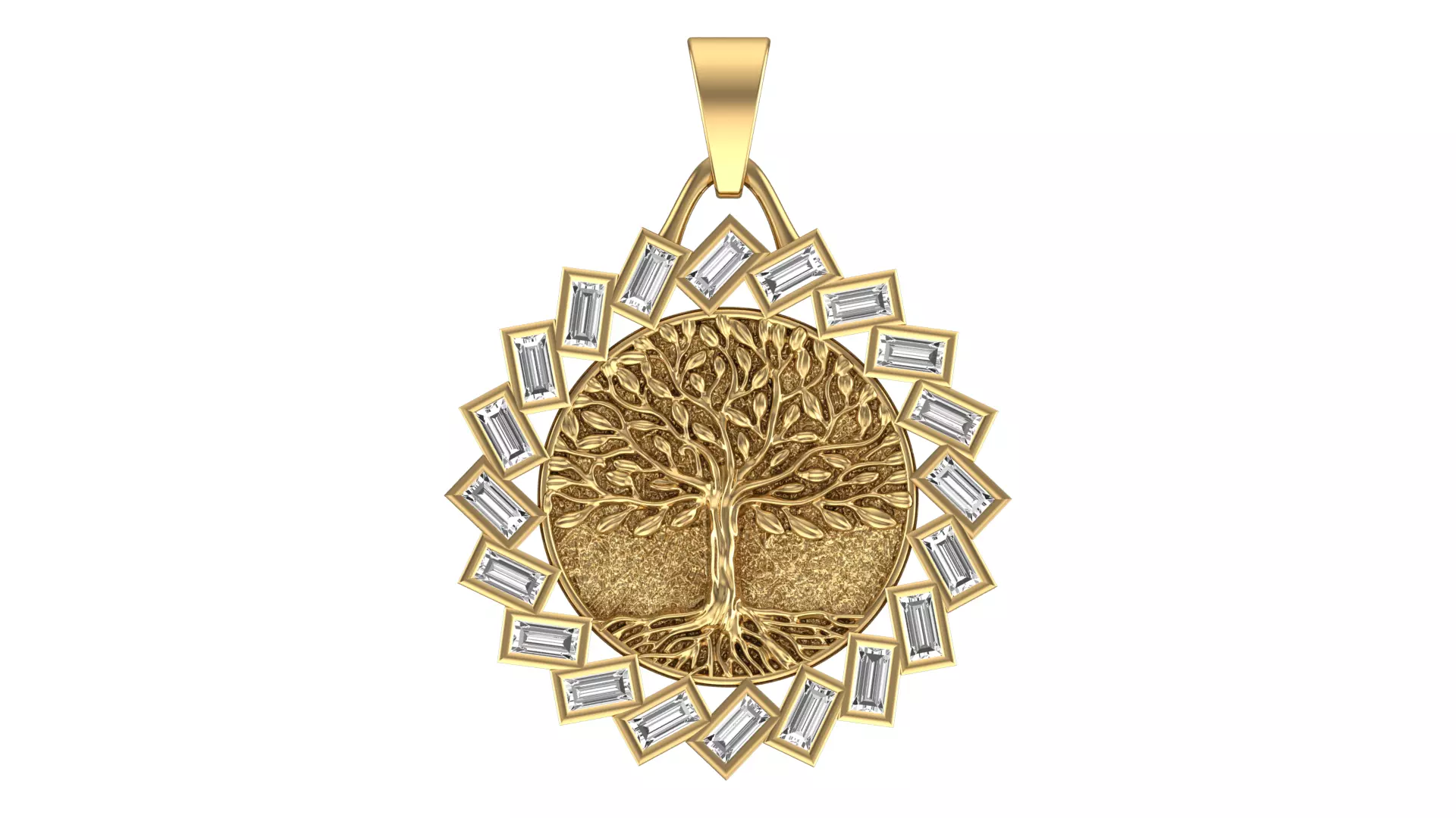 Tree of Life Baguette Stone 3D print model_0