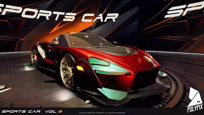 Sportscar VOL 3 Low-poly 3D model
