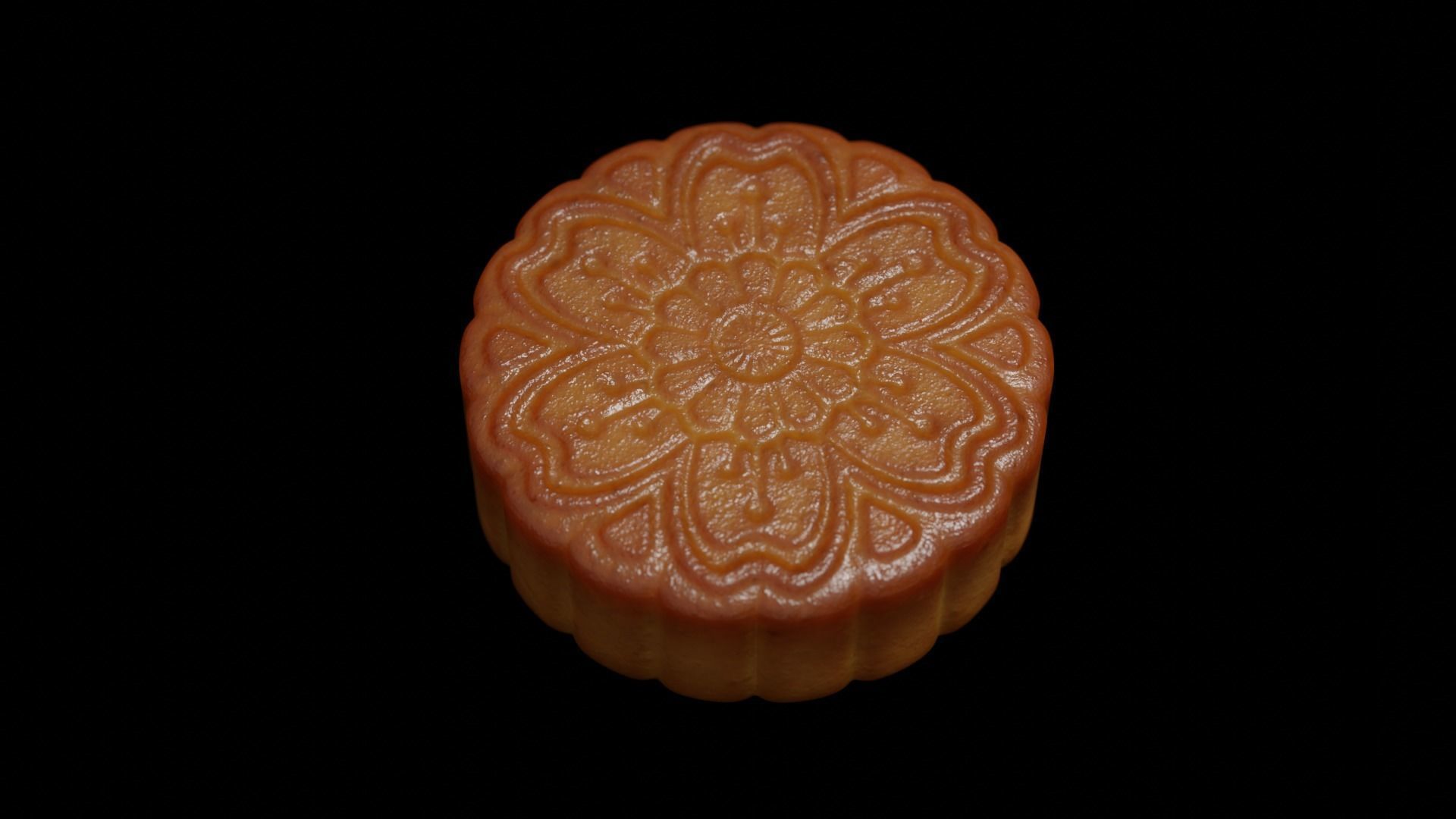 Vietnamese Mooncake Low-poly 3D model_14