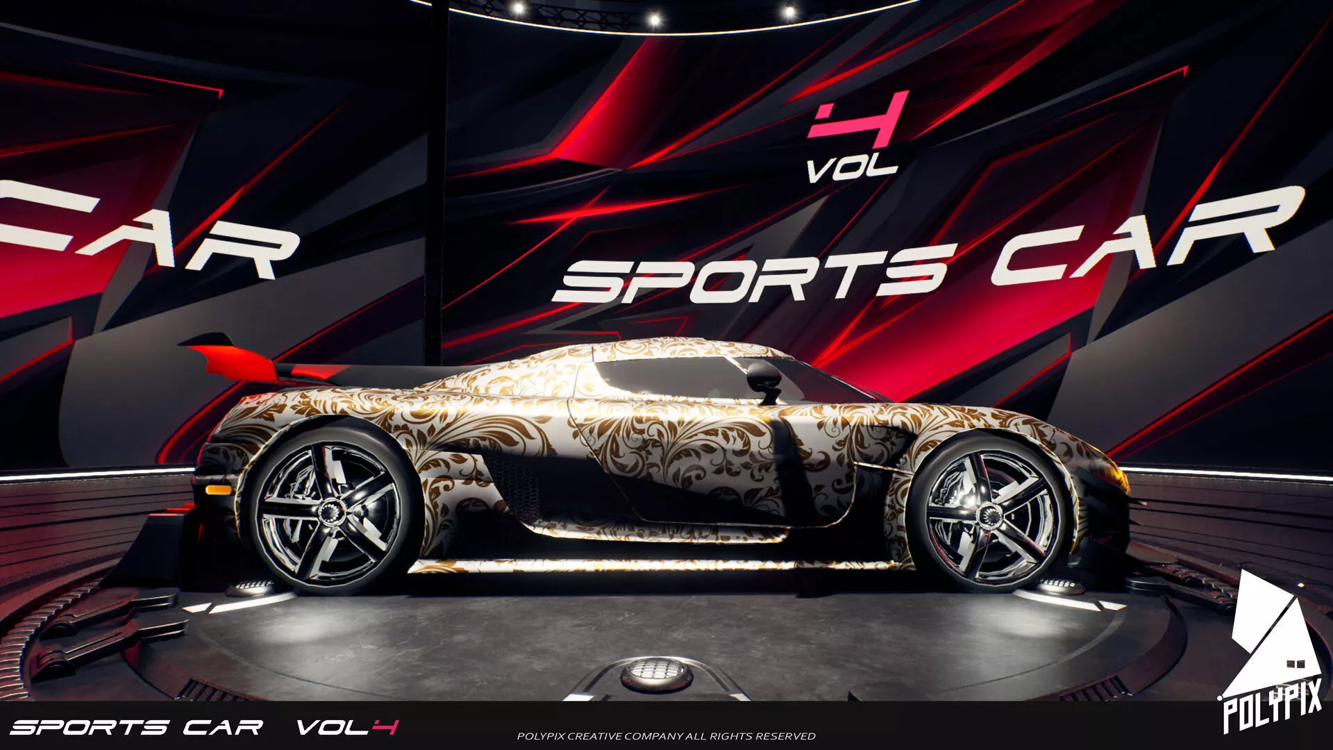 Sportscar VOL 4 Low-poly 3D model