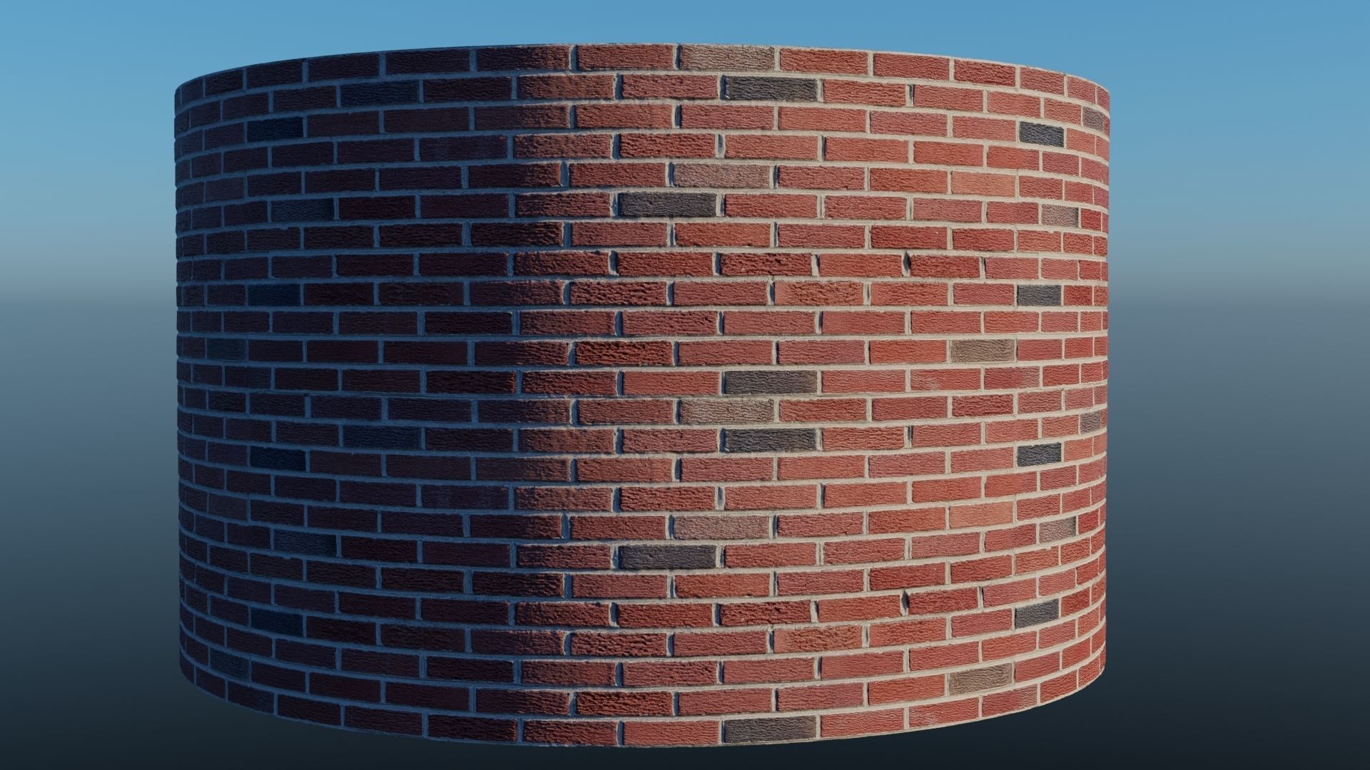 Red Brick Material Tileable HD 16bit Height Map Low-poly 3D model_1