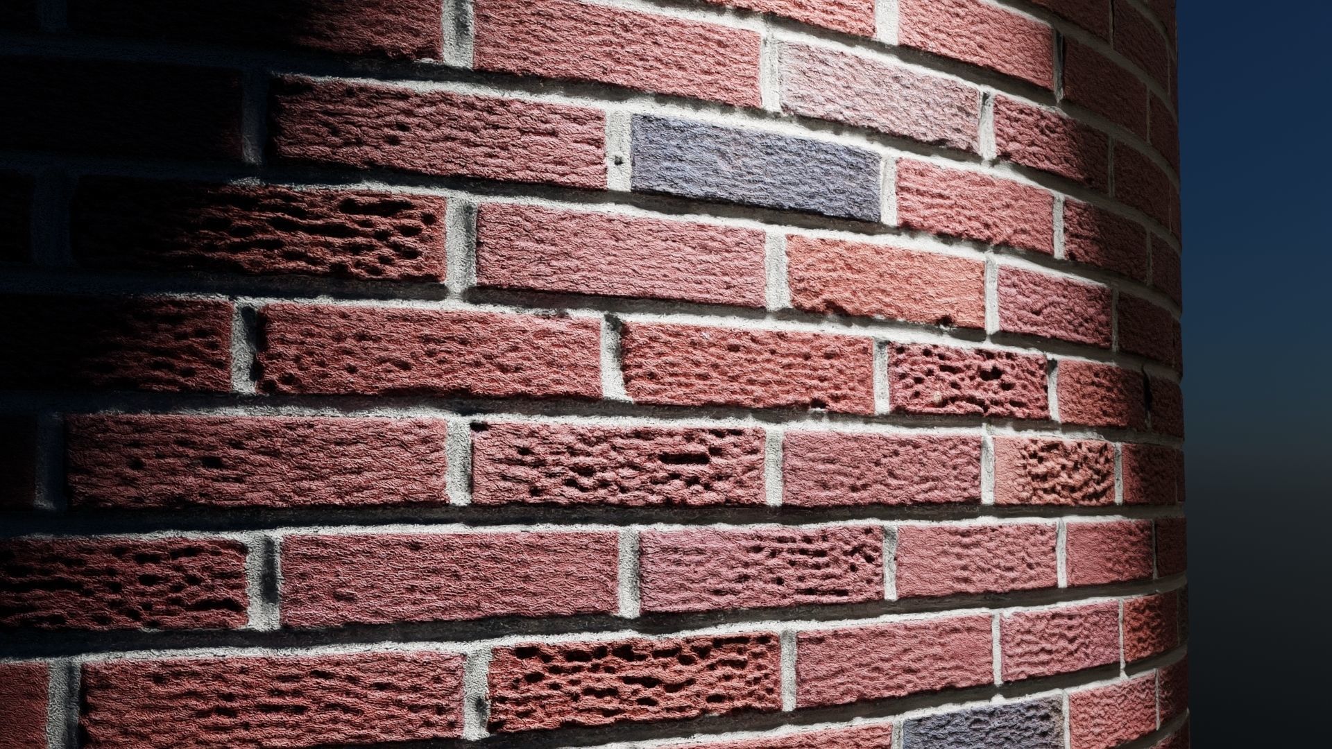 Red Brick Material Tileable HD 16bit Height Map Low-poly 3D model_2
