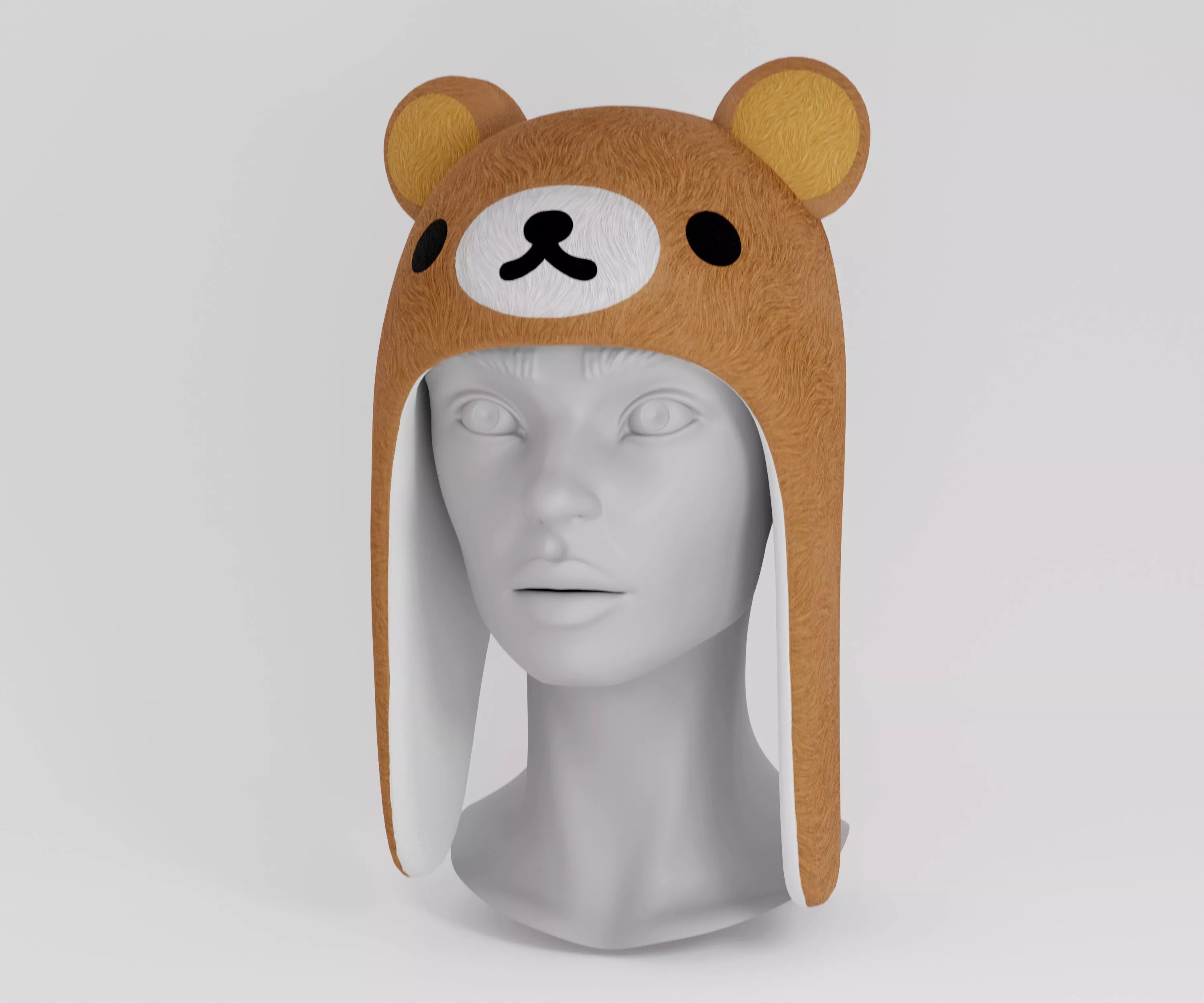 Hat - Kawaii Bear Funny Cartoon Stylized Metaverse Low-poly 3D model