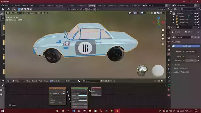 Fulvia Car Model Low Poly Car Low-poly 3D model