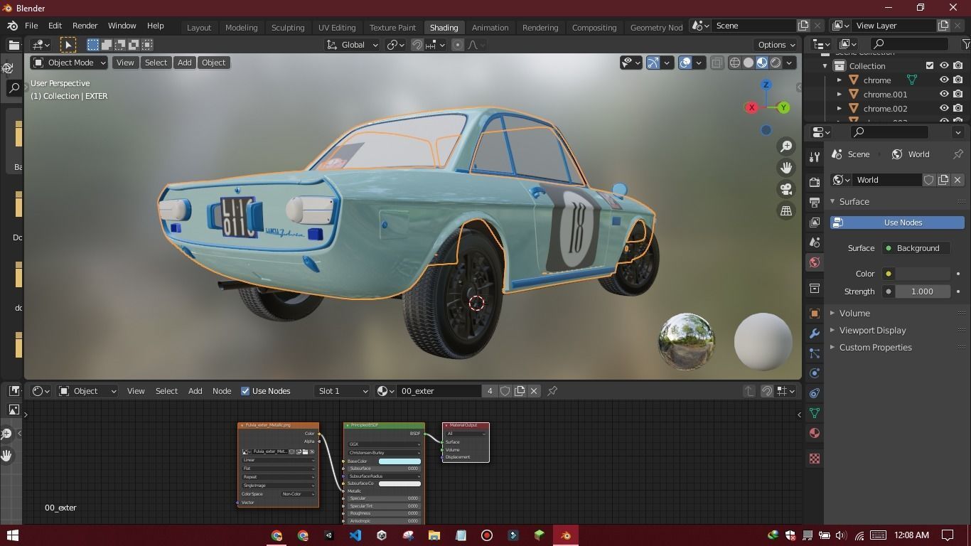 Fulvia Car Model Low Poly Car Low-poly 3D model_9