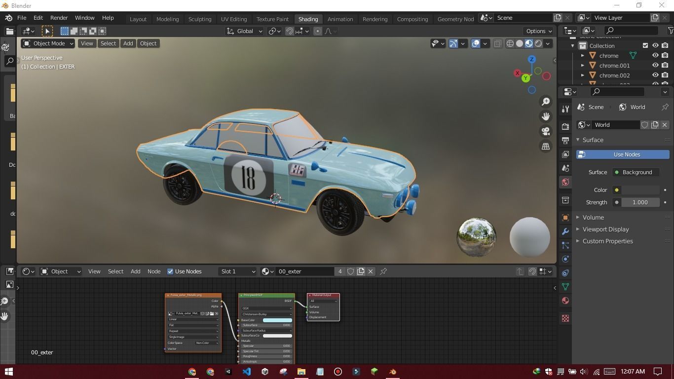 Fulvia Car Model Low Poly Car Low-poly 3D model_4